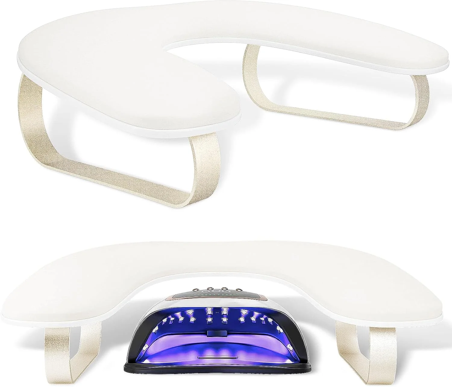 استند زیر دستی ناخن کار با طراحی U شکل و شیب 10 درجه، استراحتگاه دست ناخن با پایه آلیاژ آلومینیوم و ضد لغزش استند زیر دستی ناخن کار با طراحی U شکل و شیب 10 درجه، استراحتگاه دست ناخن با پایه آلیاژ آلومینیوم و ضد لغزش