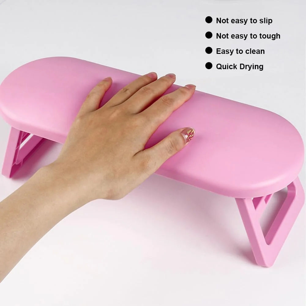 پایه نگهدارنده دست، تکیه گاه دست برای مانیکور، تکیه گاه دست تاشو، میز بالشتک حرفه ای، ابزار لوازم جانبی طراحی ناخن، برای استفاده در سالن های مانیکور و پدیکور (صورتی) پایه نگهدارنده دست، تکیه گاه دست برای مانیکور، تکیه گاه دست تاشو، میز بالشتک حرفه ای، ابزار لوازم جانبی طراحی ناخن، برای استفاده در سالن های مانیکور و پدیکور (صورتی)