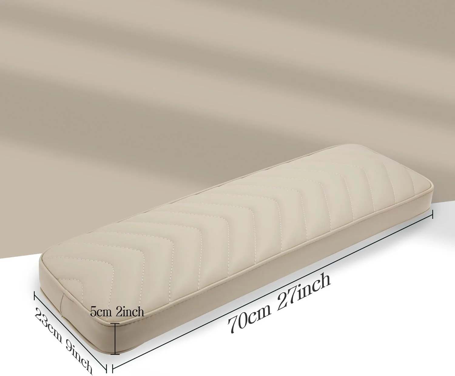 تکیه گاه بازوی نواِل برای صندلی های پدیکور - چرم PU لوکس، 23x68 سانتی متر، تمیز کردن آسان و ضد لغزش، طراحی مناسب سالن برای استفاده طولانی مدت (خاکی) تکیه گاه بازوی نواِل برای صندلی های پدیکور - چرم PU لوکس، 23x68 سانتی متر، تمیز کردن آسان و ضد لغزش، طراحی مناسب سالن برای استفاده طولانی مدت (خاکی)