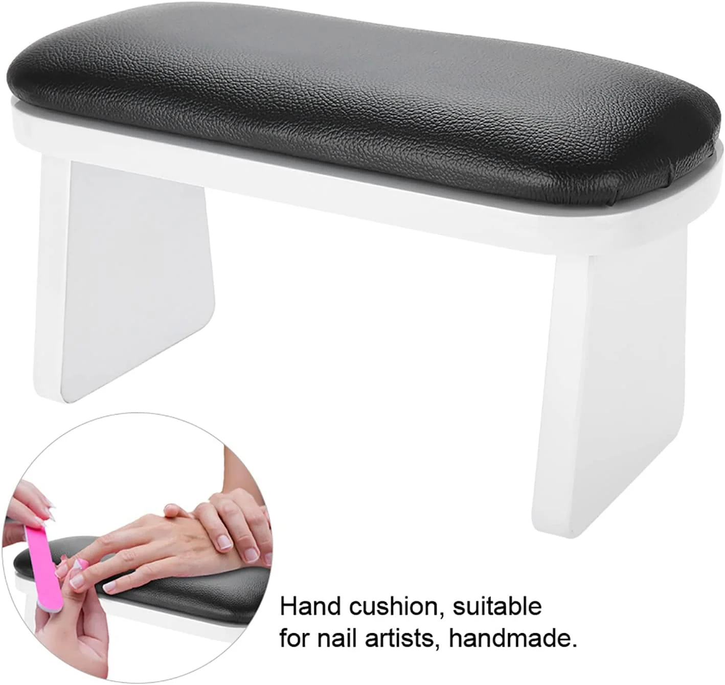 بالشتک زیر دستی طراحی ناخن، کوسن دستی سازگار با محیط زیست برای جلسات آرامش بخش مانیکور در سالن (مشکی) بالشتک زیر دستی طراحی ناخن، کوسن دستی سازگار با محیط زیست برای جلسات آرامش بخش مانیکور در سالن (مشکی)