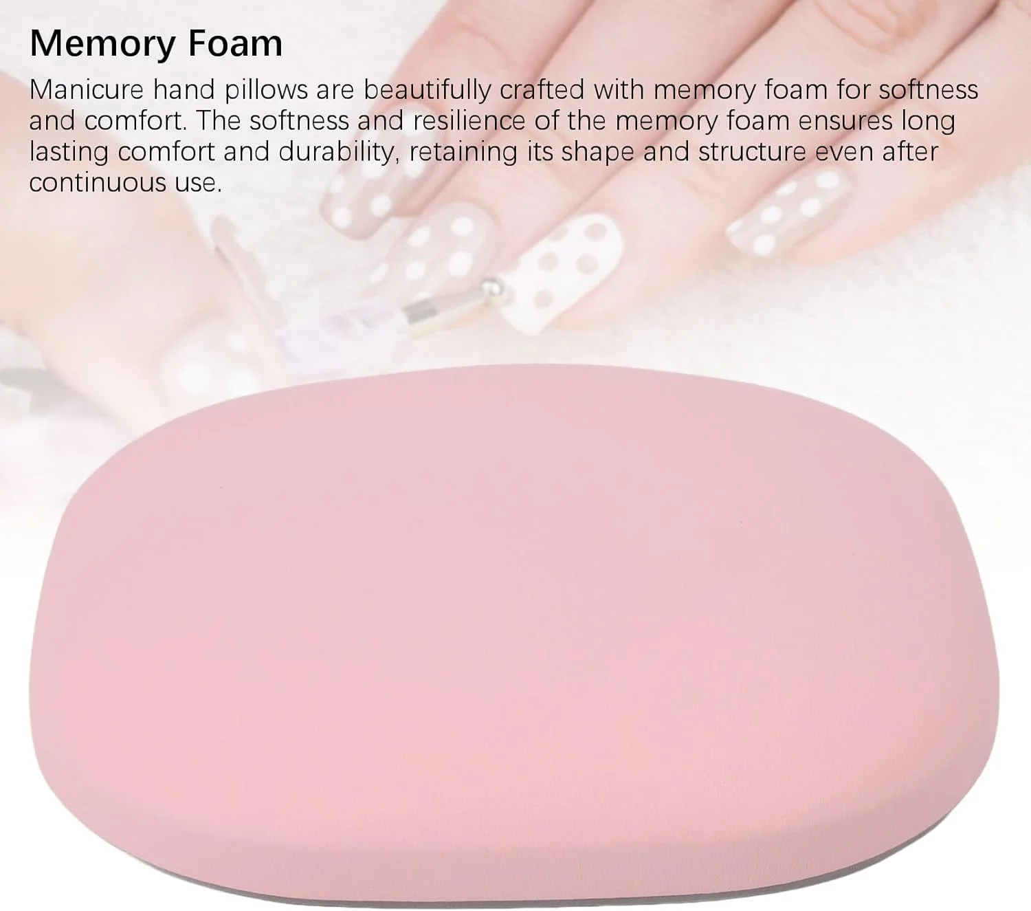بالشتک استراحت آرنج ناخن کار، فوم مموری، ضد لغزش، بالشتک زیر دستی برای مانیکور و پدیکور، پشتیبانی راحت، جنس PU، طراحی جمع و جور و قابل حمل بالشتک استراحت آرنج ناخن کار، فوم مموری، ضد لغزش، بالشتک زیر دستی برای مانیکور و پدیکور، پشتیبانی راحت، جنس PU، طراحی جمع و جور و قابل حمل