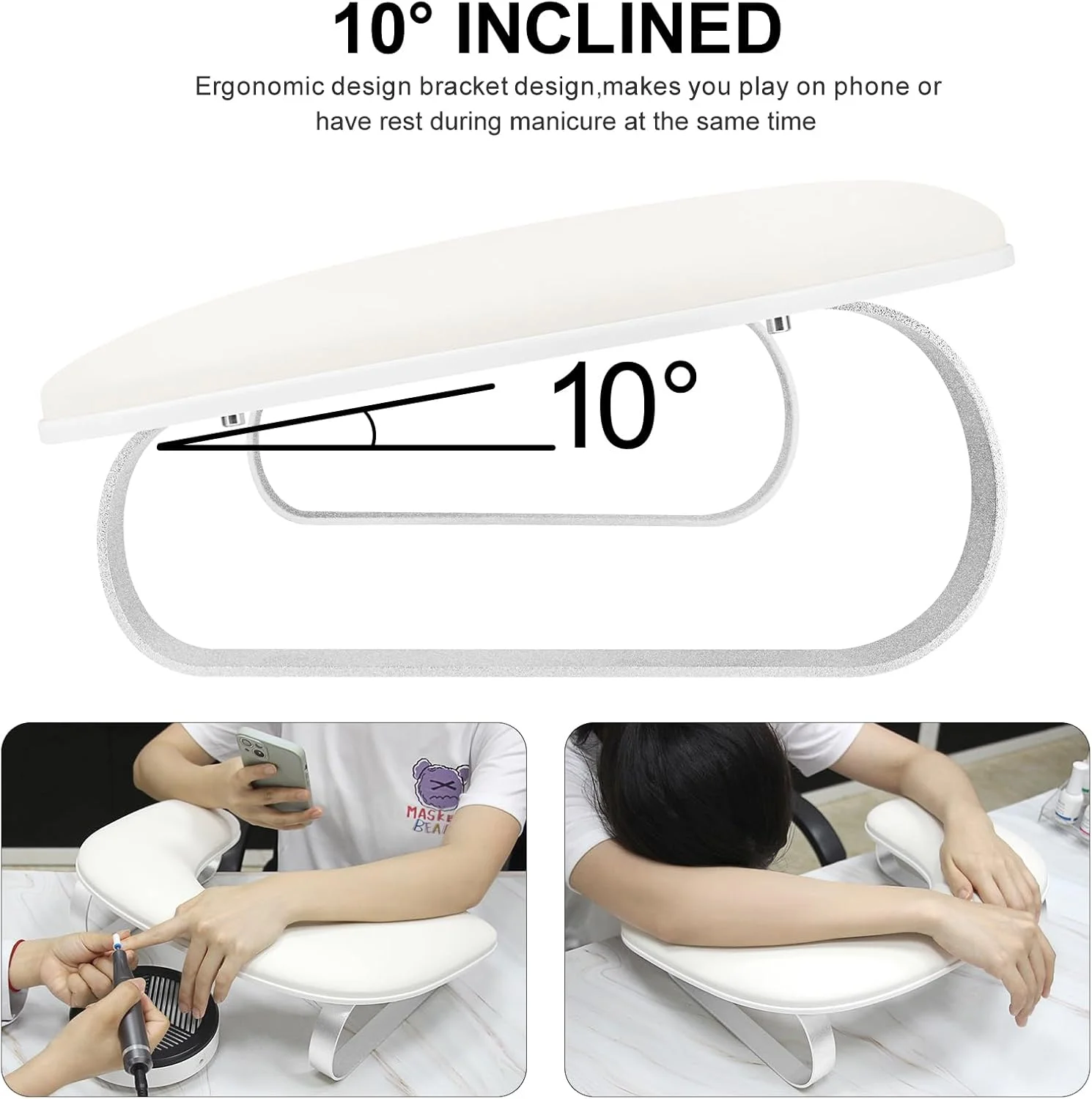 تکیه گاه دست U شکل برای ناخن کار، تکیه گاه دست ناخن چرمی تمیز شونده، تکیه گاه دست مانیکور برای ابزار سالن ناخن های اکریلیک، نگهدارنده آلیاژ آلومینیوم، پدهای ضد لغزش تکیه گاه دست U شکل برای ناخن کار، تکیه گاه دست ناخن چرمی تمیز شونده، تکیه گاه دست مانیکور برای ابزار سالن ناخن های اکریلیک، نگهدارنده آلیاژ آلومینیوم، پدهای ضد لغزش