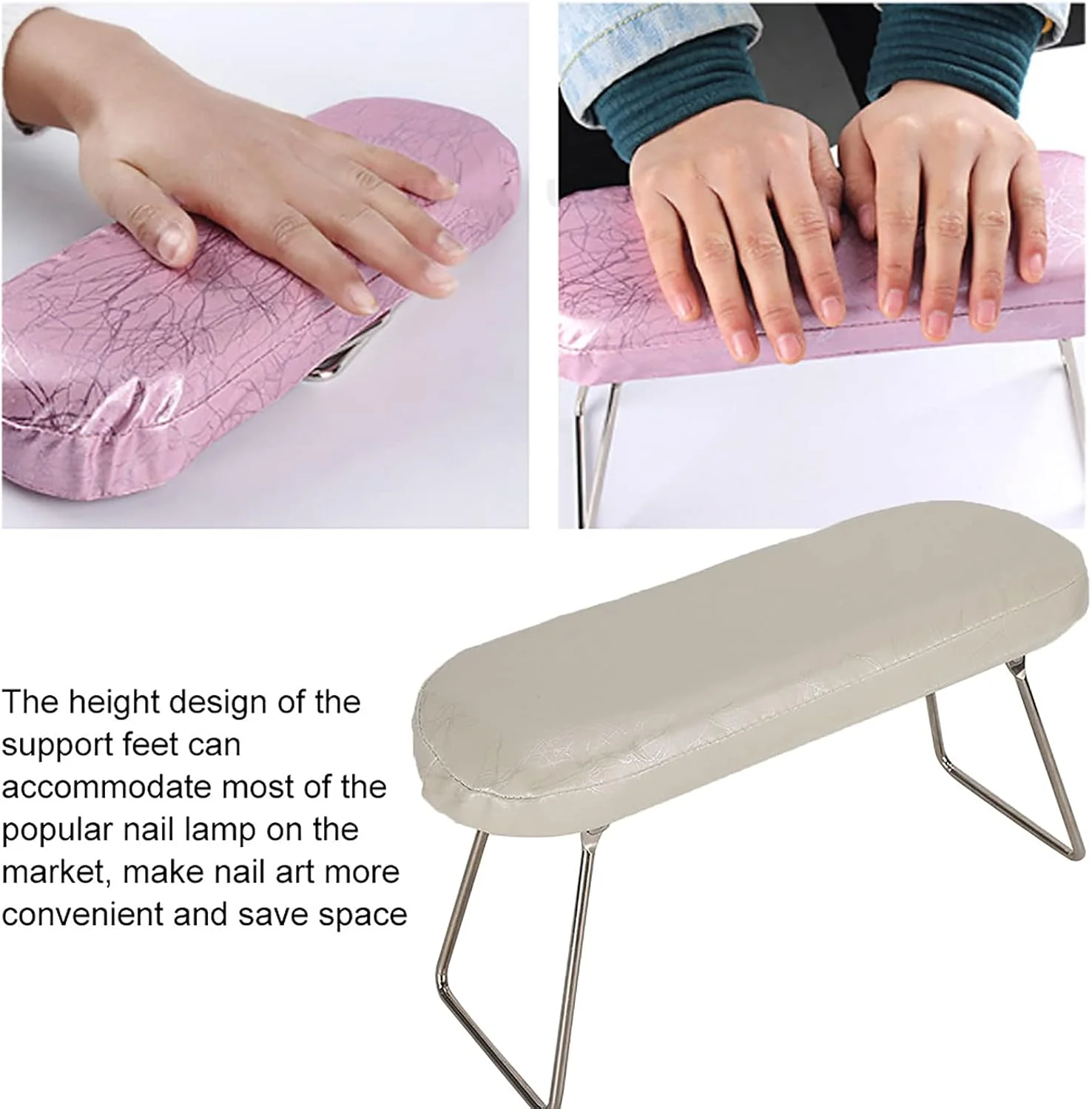 بالشتک زیر دستی ناخن، زیر دستی دست برای طراحی ناخن، بالشتک مانیکور با پایه چرم مصنوعی PU برای میز کار، مناسب برای استفاده هنری (سفید بژ) بالشتک زیر دستی ناخن، زیر دستی دست برای طراحی ناخن، بالشتک مانیکور با پایه چرم مصنوعی PU برای میز کار، مناسب برای استفاده هنری (سفید بژ)