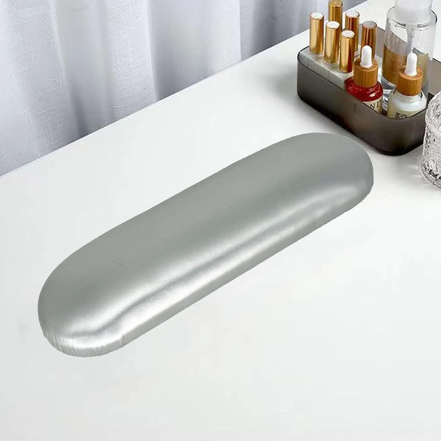 تکیه گاه دست اسفنجی طراحی ناخن TANG SONG، طول 40 سانتیمتر، یک عدد، بالشتک استراحت دست، پایه نگهدارنده دست، میز ناخن، زیر دستی (نقره ای) تکیه گاه دست اسفنجی طراحی ناخن TANG SONG، طول 40 سانتیمتر، یک عدد، بالشتک استراحت دست، پایه نگهدارنده دست، میز ناخن، زیر دستی (نقره ای)