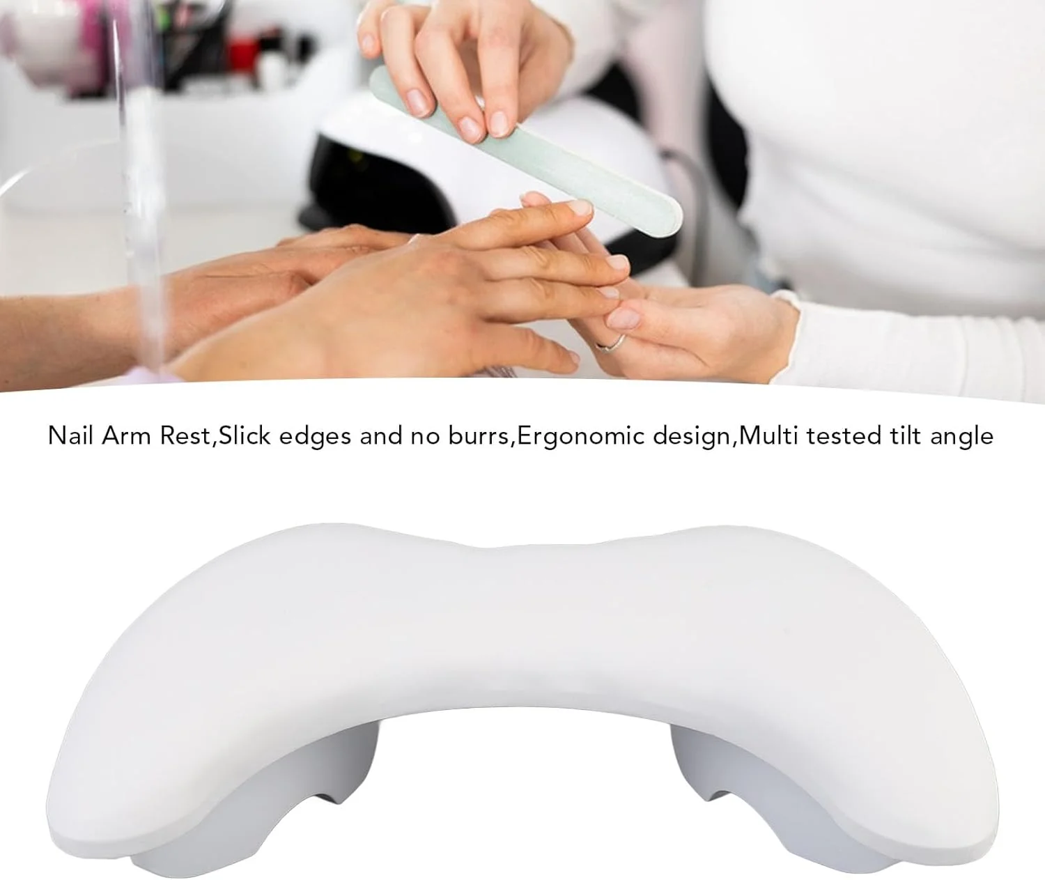 بالشتک زیر دستی ناخن کاری با روکش چرم PU و پایه های جداشونده مناسب میز ناخن (سفید) بالشتک زیر دستی ناخن کاری با روکش چرم PU و پایه های جداشونده مناسب میز ناخن (سفید)