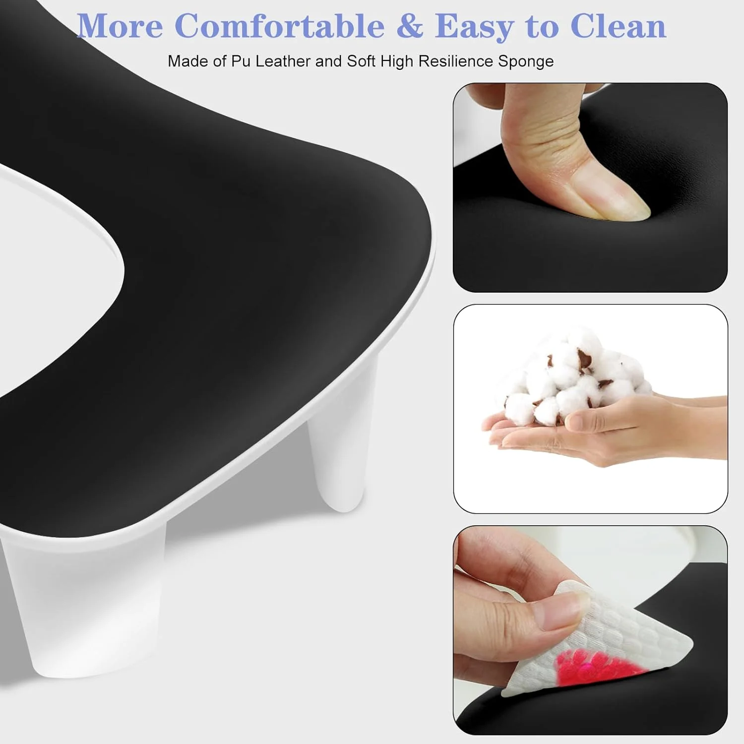 بالشتک استراحت دست مدل U برای ناخن کاران، استند قابل حمل حرفه ای برای دست، روکش چرمی، مناسب برای سالن های مانیکور (مشکی) بالشتک استراحت دست مدل U برای ناخن کاران، استند قابل حمل حرفه ای برای دست، روکش چرمی، مناسب برای سالن های مانیکور (مشکی)