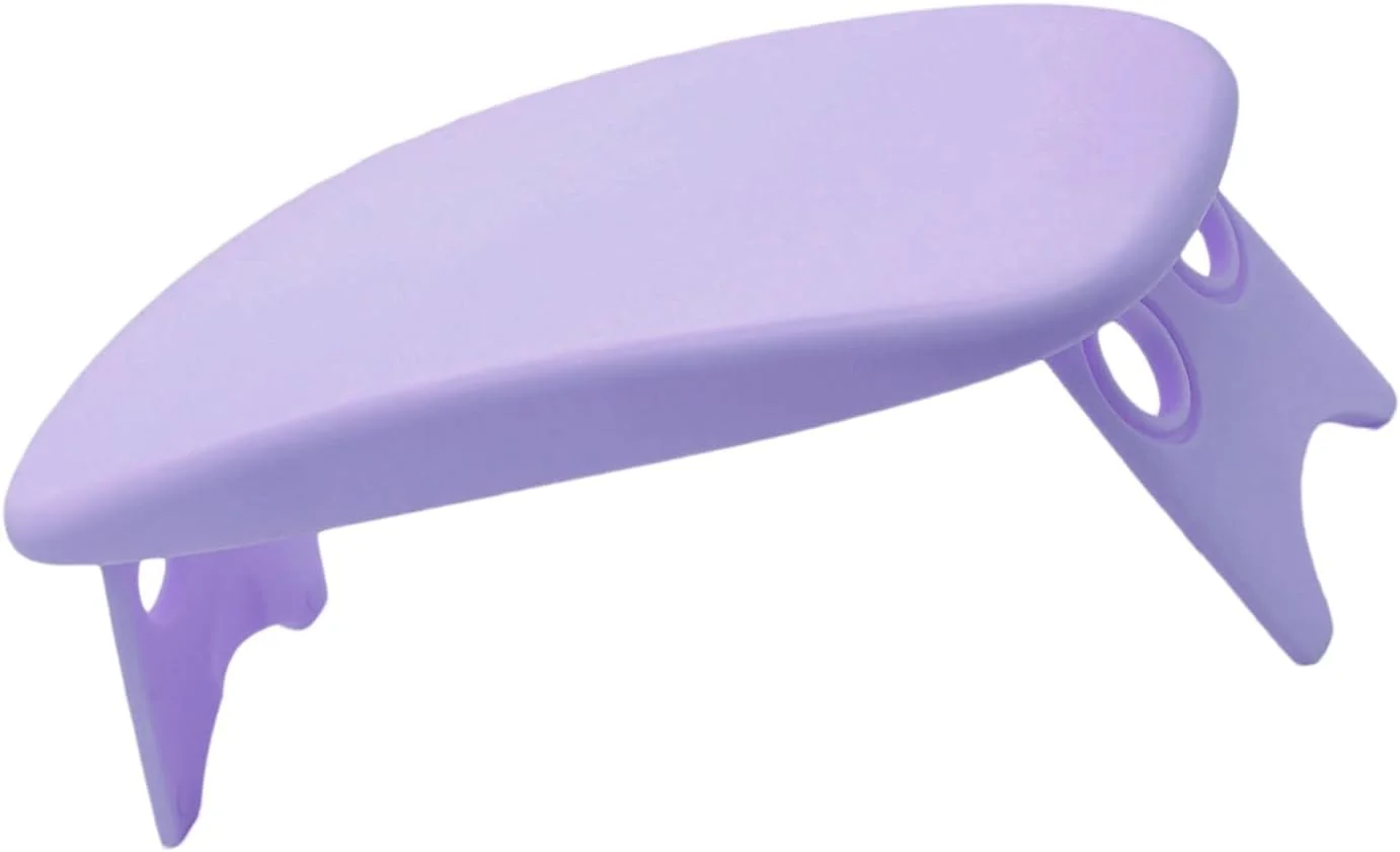 بالشتک زیر دستی ناخن، نگهدارنده تاشو زیر دستی مانیکور، استند ناخن نرم و ضد لغزش، لوازم جانبی راحت و قابل حمل سالن برای میز مشتری، میز کار و استفاده خانگی (بنفش)