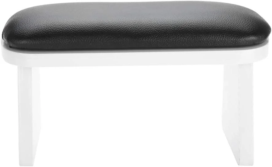 بالشتک دست، زیرانداز هنری نفیس میز 30 * 15 * 15 سانتی متر ساخته شده از صفحه فشرده برای استراحت بازو سالن مانیکور (سیاه/سفید)