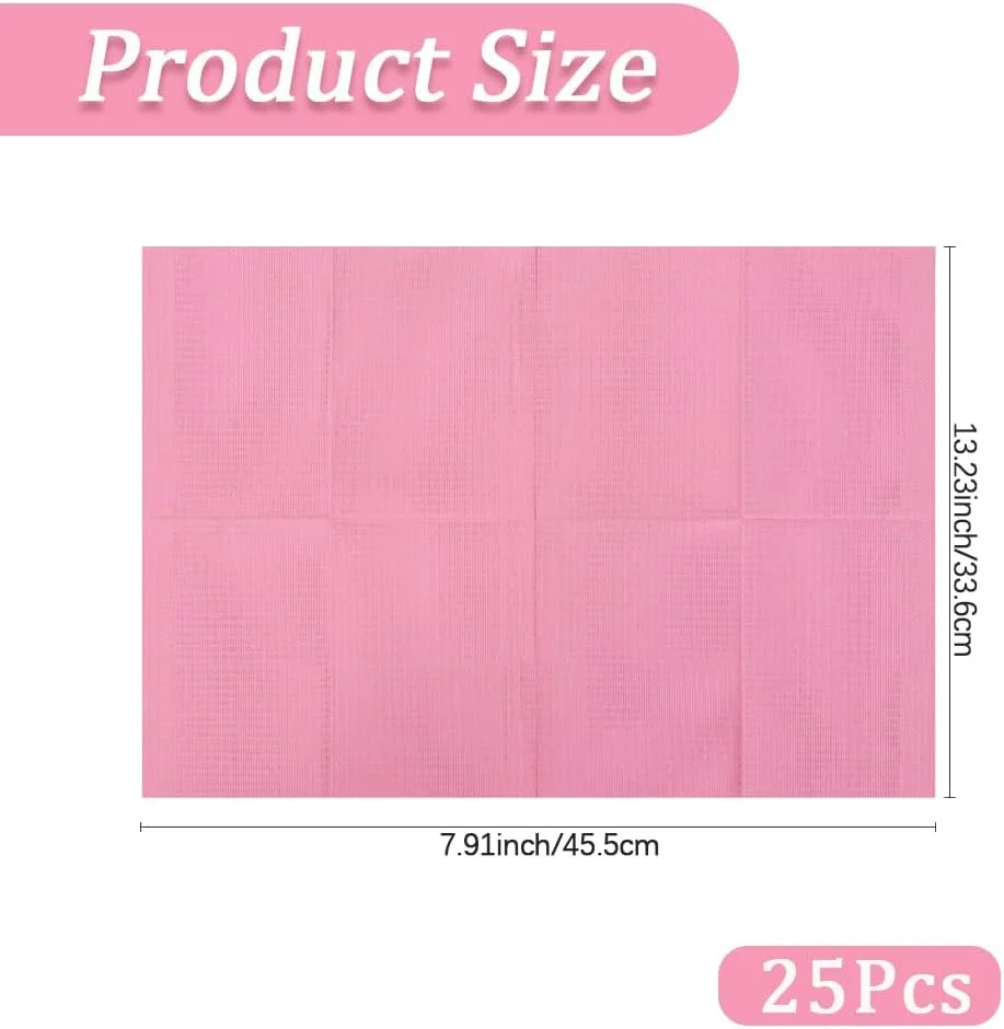 ۲۵ عدد زیرانداز یکبار مصرف میز ناخن، دستمال کاغذی پارچه ای صورتی ۴۵.۵x۳۳.۶x۰.۰۱ سانتی متر، ابزار هنر ناخن مستطیلی شکل برای زنان، تکیه گاه دست مانیکور، صنایع دستی سالن ۲۵ عدد زیرانداز یکبار مصرف میز ناخن، دستمال کاغذی پارچه ای صورتی ۴۵.۵x۳۳.۶x۰.۰۱ سانتی متر، ابزار هنر ناخن مستطیلی شکل برای زنان، تکیه گاه دست مانیکور، صنایع دستی سالن