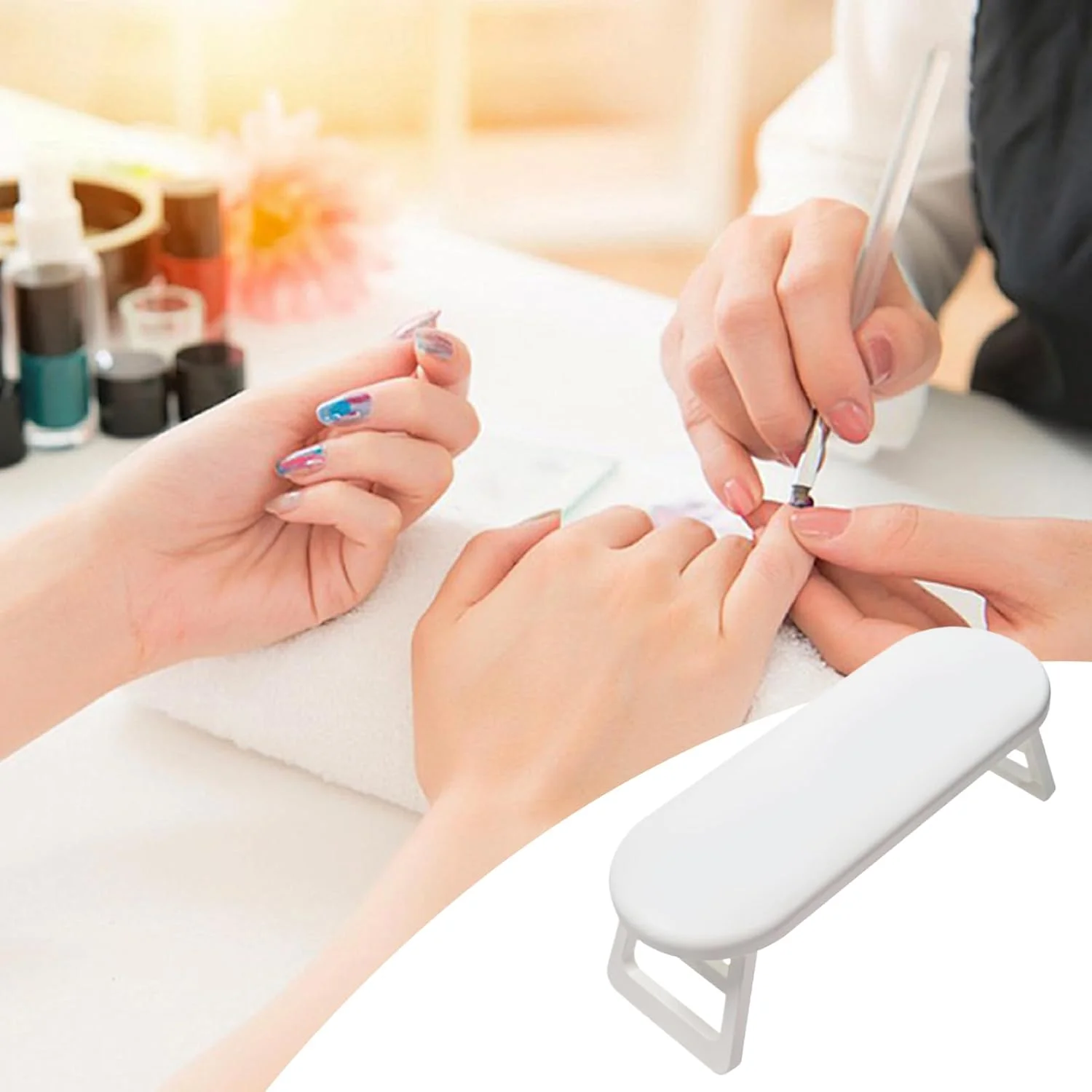تکیه گاه بازوی ناخن تاشو | پد بازوی مانیکور راحت، تکیه گاه دستی تاشو قابل حمل برای سالن، خانه، فضای باز، ایستگاه کاری، متخصصان مانیکور و پدیکور تکیه گاه بازوی ناخن تاشو | پد بازوی مانیکور راحت، تکیه گاه دستی تاشو قابل حمل برای سالن، خانه، فضای باز، ایستگاه کاری، متخصصان مانیکور و پدیکور