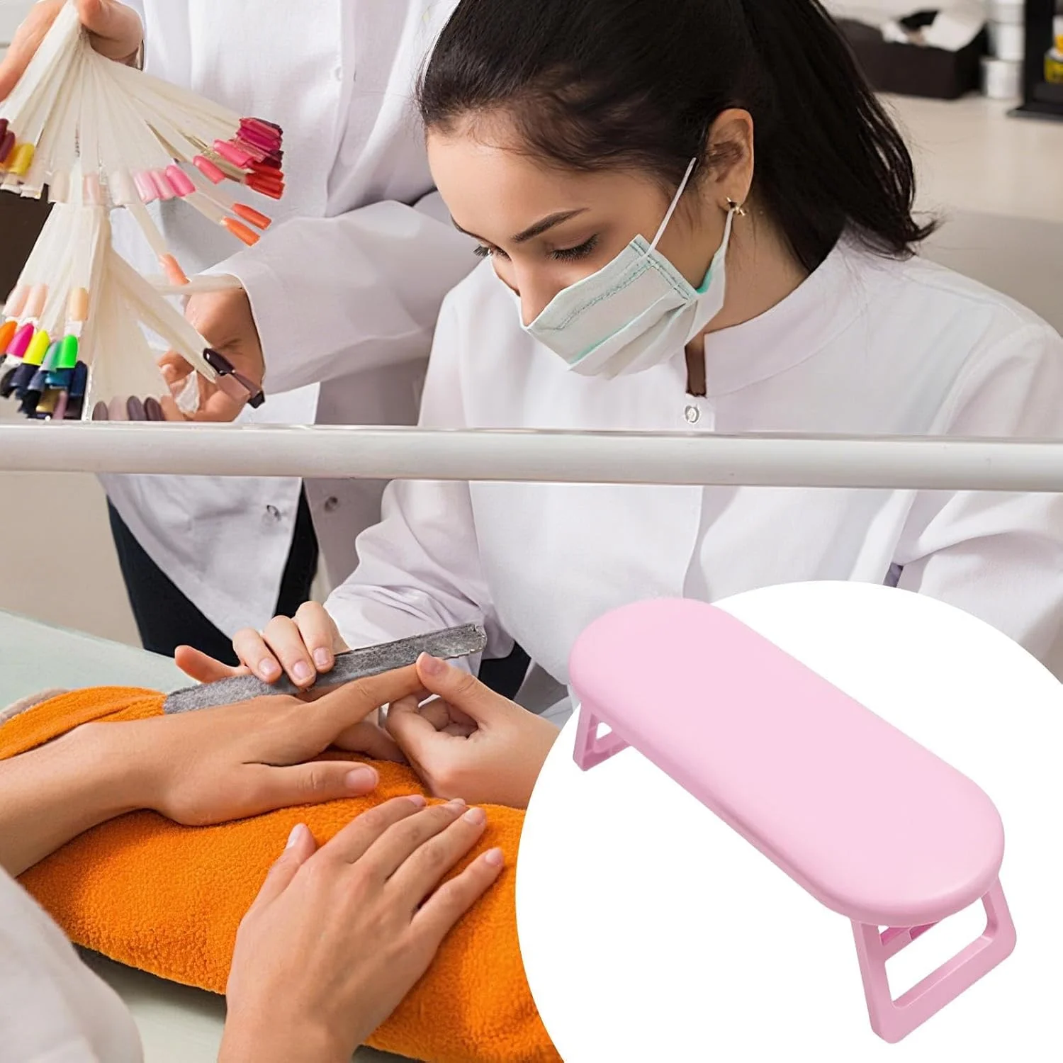 تکیه گاه تاشو و ارگونومیک دست برای ناخن کاری | تکیه گاه قابل حمل دست برای سالن، منزل، فضای باز، ایستگاه کار حرفه ای ها، مانیکور و پدیکور تکیه گاه تاشو و ارگونومیک دست برای ناخن کاری | تکیه گاه قابل حمل دست برای سالن، منزل، فضای باز، ایستگاه کار حرفه ای ها، مانیکور و پدیکور