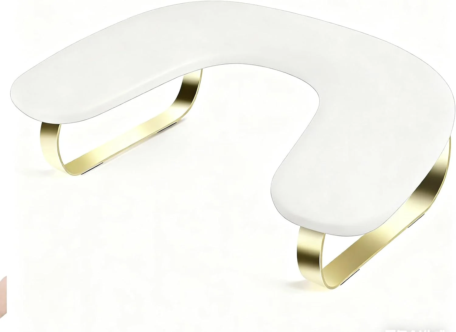 تکیه گاه بازوی U شکل برای تکنسین های ناخن، تکیه گاه بازو با پایه های جداشدنی چرم PU میکروفیبر، بالشتک استراحت دست برای ابزارهای مانیکور (سفید با پایه فلزی) تکیه گاه بازوی U شکل برای تکنسین های ناخن، تکیه گاه بازو با پایه های جداشدنی چرم PU میکروفیبر، بالشتک استراحت دست برای ابزارهای مانیکور (سفید با پایه فلزی)