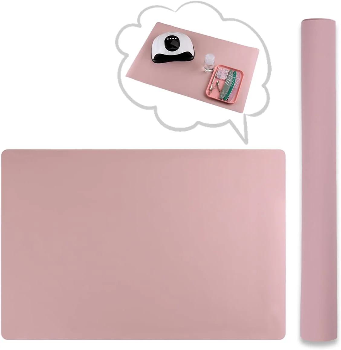 فقط پد: پد زیر دستی میز طراحی ناخن FSpronail، پد زیر دستی تاشو، زیر دستی نرم از جنس چرم PU میکروفیبر، ابزار ضد آب برای لوازم جانبی پد مانیکور، پد میز ناخن برای تکنسین سالن منزل - صورتی فقط پد: پد زیر دستی میز طراحی ناخن FSpronail، پد زیر دستی تاشو، زیر دستی نرم از جنس چرم PU میکروفیبر، ابزار ضد آب برای لوازم جانبی پد مانیکور، پد میز ناخن برای تکنسین سالن منزل - صورتی