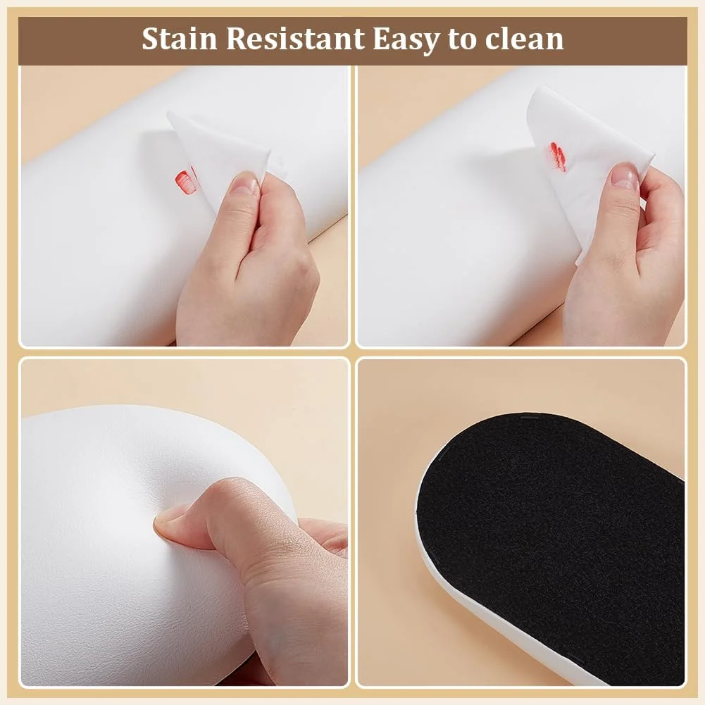 استراحتگاه دست ناخن PH PandaHall سفید، بالشتک زیر دستی مانیکور، پایه کوسن زیر دستی چرمی، پد نگهدارنده میز طراحی ناخن با زیرانداز برای تکنسین های ناخن، سالن های مانیکور، ابزار لوازم جانبی هنری مانیکوریست، 1 ست استراحتگاه دست ناخن PH PandaHall سفید، بالشتک زیر دستی مانیکور، پایه کوسن زیر دستی چرمی، پد نگهدارنده میز طراحی ناخن با زیرانداز برای تکنسین های ناخن، سالن های مانیکور، ابزار لوازم جانبی هنری مانیکوریست، 1 ست