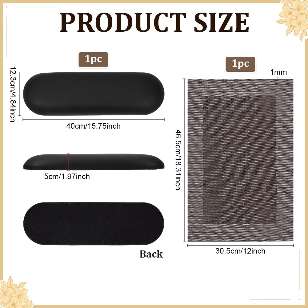 استراحتگاه دست ناخن PH PandaHall مشکی، بالشتک زیر دستی مانیکور، پایه نگهدارنده دست چرمی طراحی ناخن به همراه زیرانداز، ابزار جانبی هنری سالن مانیکور، 1 ست استراحتگاه دست ناخن PH PandaHall مشکی، بالشتک زیر دستی مانیکور، پایه نگهدارنده دست چرمی طراحی ناخن به همراه زیرانداز، ابزار جانبی هنری سالن مانیکور، 1 ست