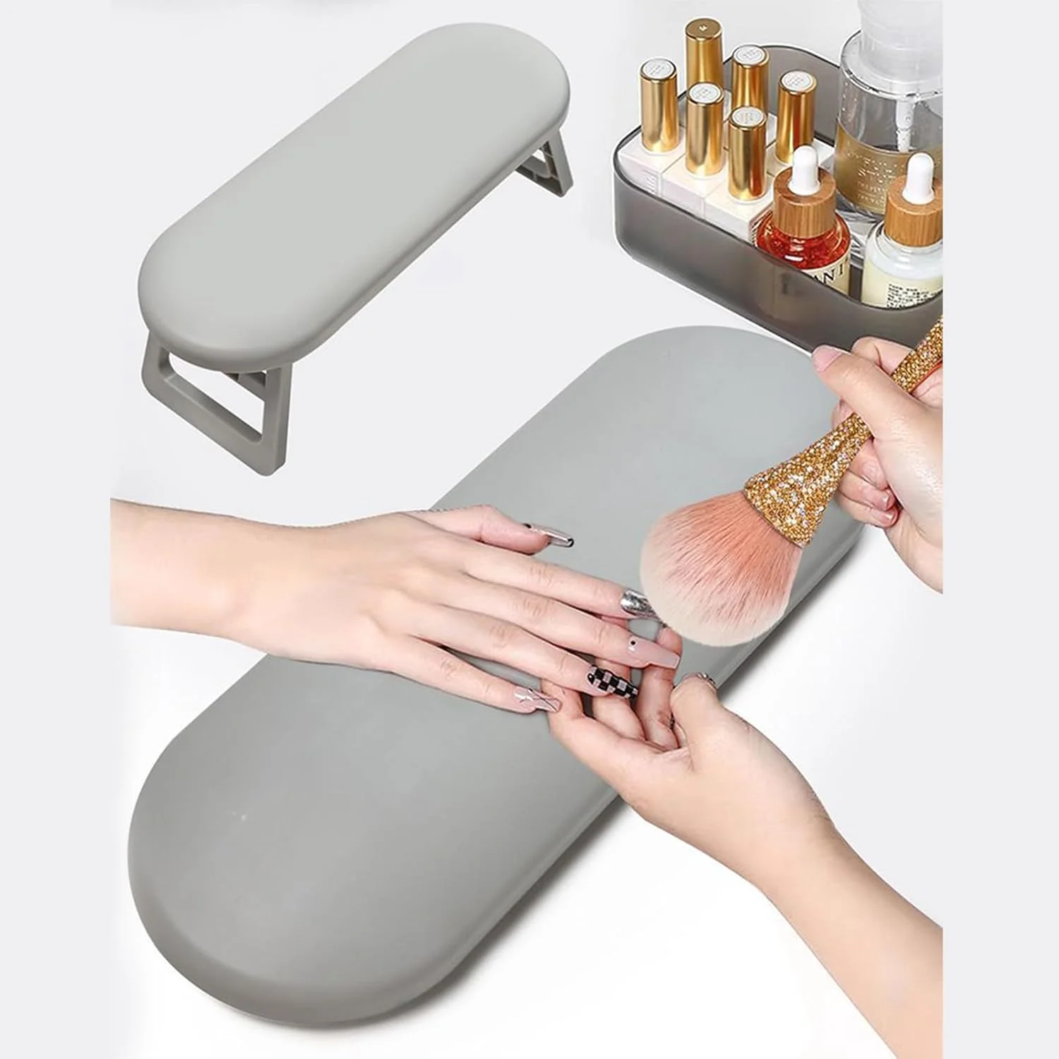 بالشتک تکیه گاه دست تاشو برای ناخن کار، کوسن تکیه گاه دست مانیکور خانگی | تکیه گاه دست تاشو ضد لغزش برای متخصصان مبتدی ایستگاه کاری سالن مانیکور پدیکور در فضای باز بالشتک تکیه گاه دست تاشو برای ناخن کار، کوسن تکیه گاه دست مانیکور خانگی | تکیه گاه دست تاشو ضد لغزش برای متخصصان مبتدی ایستگاه کاری سالن مانیکور پدیکور در فضای باز