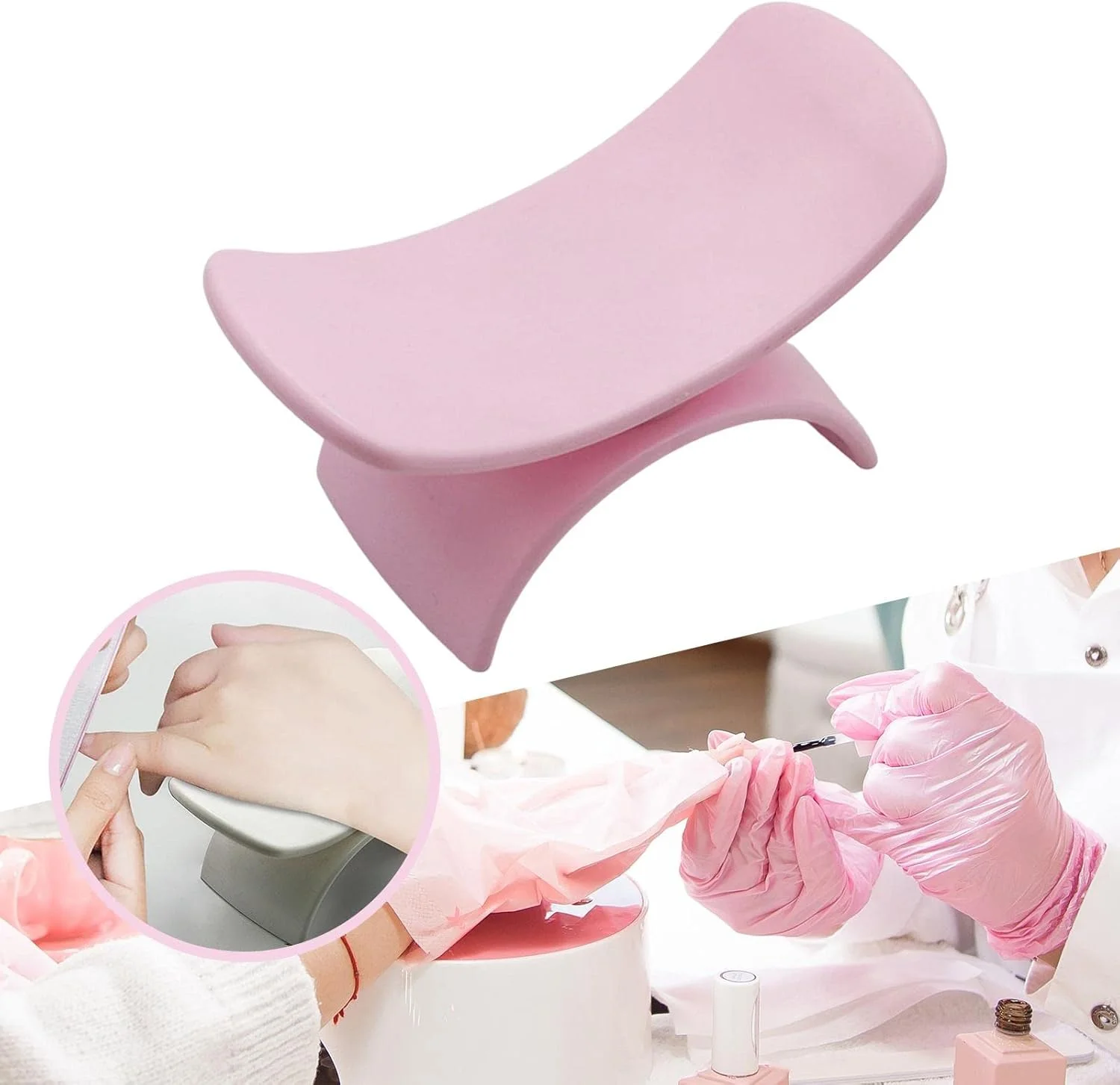 2 عدد بالشتک زیر دستی ناخن، لوازم جانبی طراحی ناخن، بنفش و صورتی، 13.3cmx6.5cm 2 عدد بالشتک زیر دستی ناخن، لوازم جانبی طراحی ناخن، بنفش و صورتی، 13.3cmx6.5cm