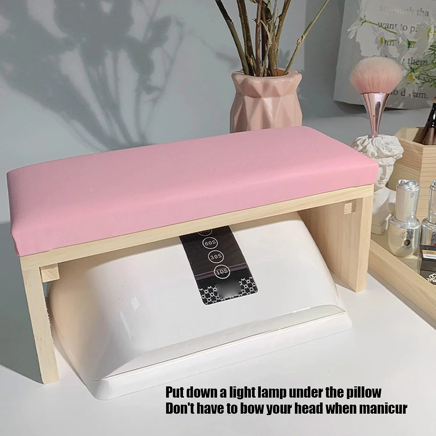 بالشتک نرم PU چرمی زیر دستی ناخن، کوسن شیک زیر دستی مانیکور برای مانیکور راحت، ایده آل برای استفاده در منزل و سالن ناخن (گلگون) بالشتک نرم PU چرمی زیر دستی ناخن، کوسن شیک زیر دستی مانیکور برای مانیکور راحت، ایده آل برای استفاده در منزل و سالن ناخن (گلگون)