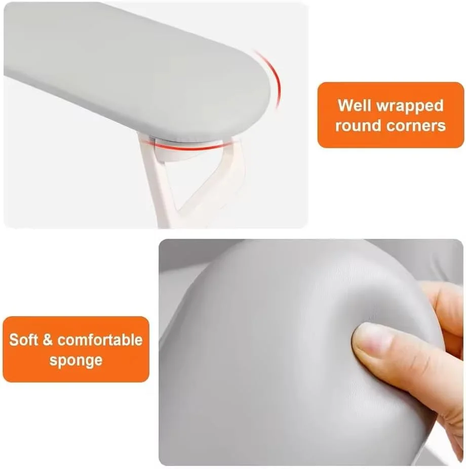 تکیه گاه دست ناخن، تکیه گاه تاشو دست چرمی PU برای مانیکور با زیرانداز میز PVC، تکیه گاه نرم دست برای ناخن های اکریلیک / بالش دست ناخن برای استفاده در سالن مانیکور - سفید (قهوه ای شیری) تکیه گاه دست ناخن، تکیه گاه تاشو دست چرمی PU برای مانیکور با زیرانداز میز PVC، تکیه گاه نرم دست برای ناخن های اکریلیک / بالش دست ناخن برای استفاده در سالن مانیکور - سفید (قهوه ای شیری)