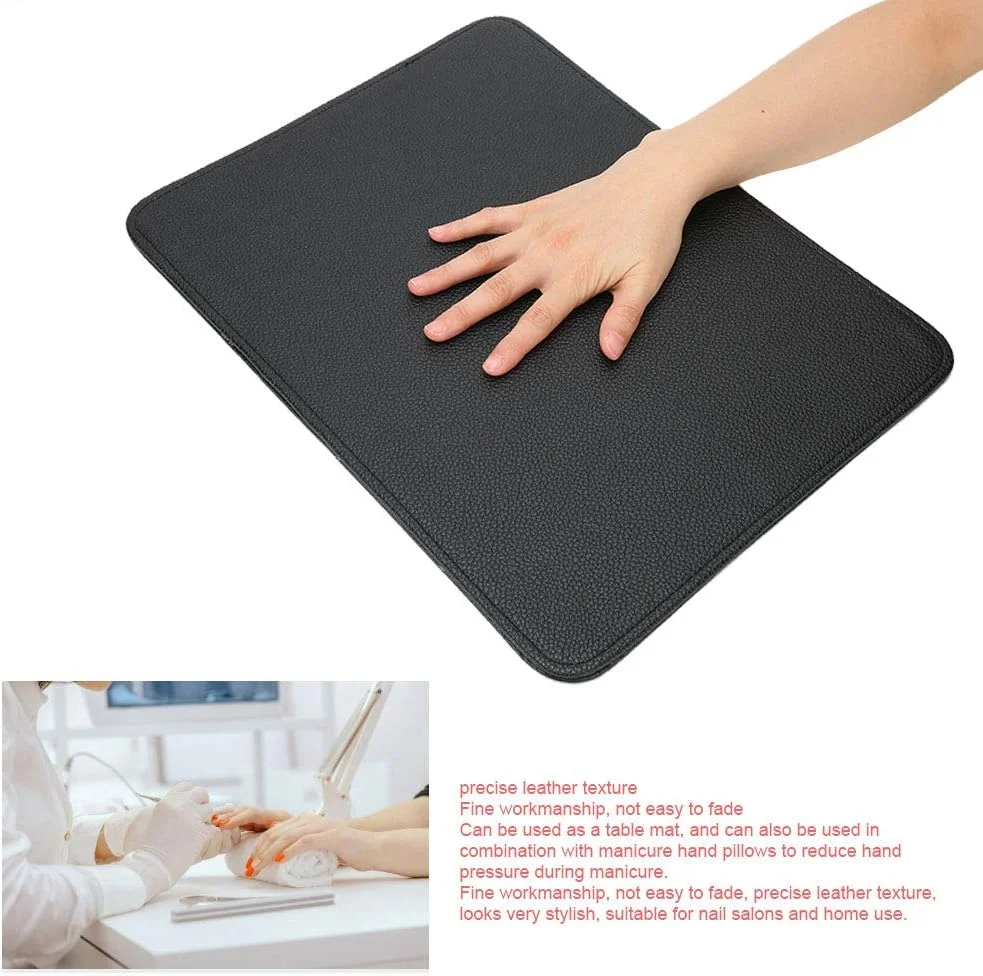 پد زیردستی تاشو و قابل شستشوی میز ناخن، ابزار مانیکور مناسب سالن های آرایشی (مشکی) پد زیردستی تاشو و قابل شستشوی میز ناخن، ابزار مانیکور مناسب سالن های آرایشی (مشکی)