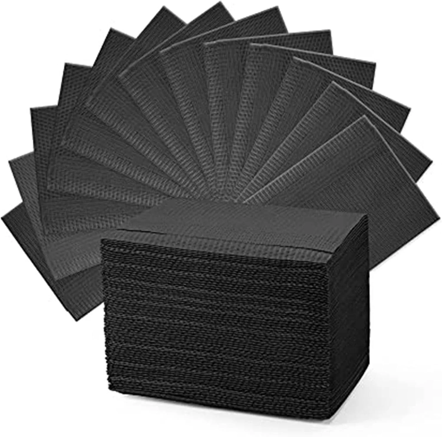 زیرانداز یکبار مصرف میز طراحی ناخن تزویق، 125 عددی، 33x45 سانتی متر، ضد آب، 3 لایه، پد تمیز کننده، نرم و مقاوم در برابر مایعات (مشکی)