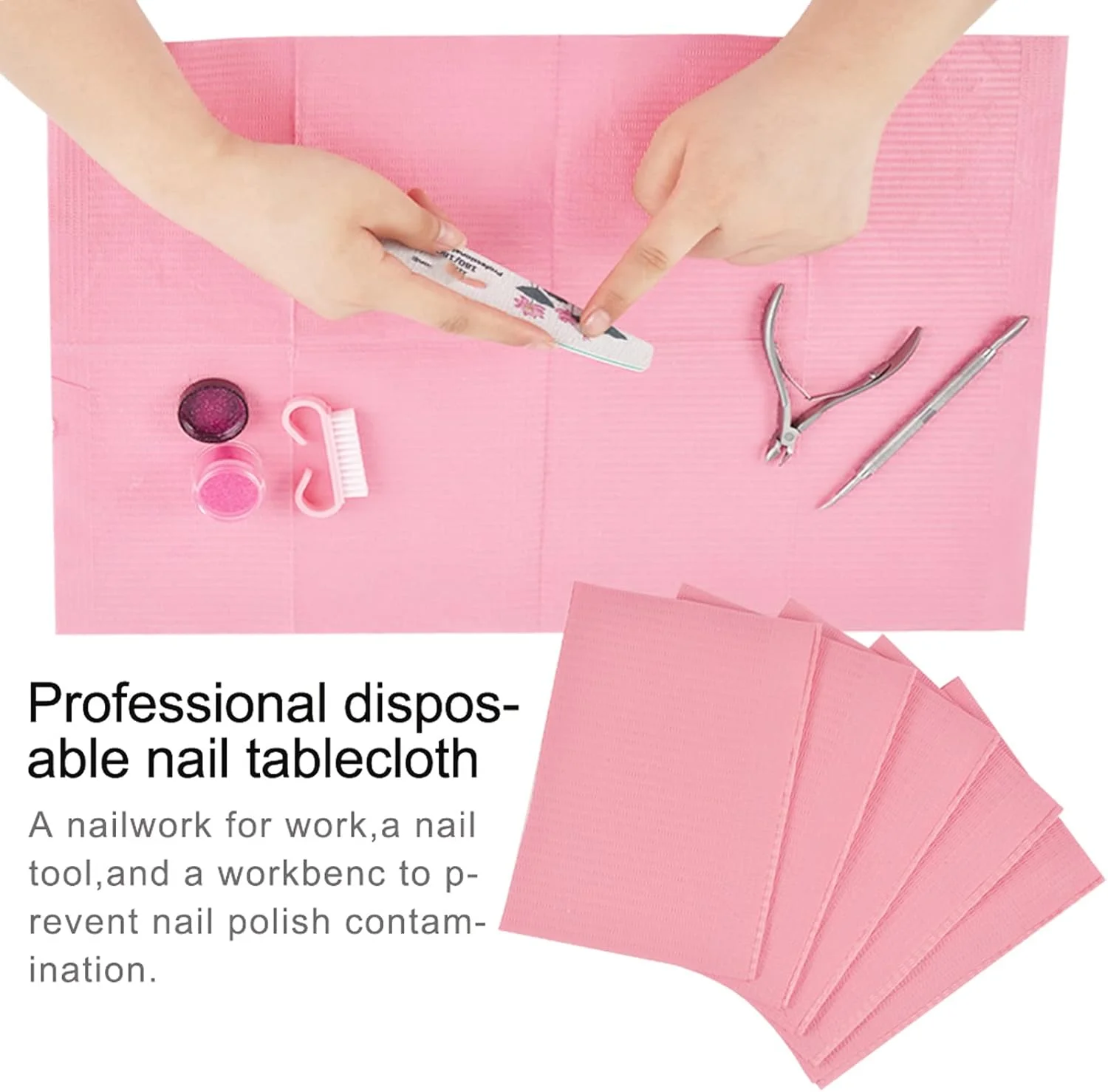 125 عدد زیرانداز یکبار مصرف میز ناخن، 33x43 سانتی متر، ضد آب، 3 لایه، پد تمیز کننده، زیرانداز میز تاتو، روکش میز ناخن (صورتی) 125 عدد زیرانداز یکبار مصرف میز ناخن، 33x43 سانتی متر، ضد آب، 3 لایه، پد تمیز کننده، زیرانداز میز تاتو، روکش میز ناخن (صورتی)