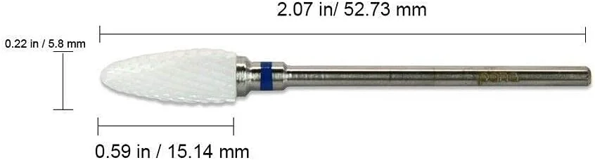 سر سوهان برقی سرامیکی شعله ای مانیکور پدیکور سایز 3/32 اینچ (شعله ای ظریف) سر سوهان برقی سرامیکی شعله ای مانیکور پدیکور سایز 3/32 اینچ (شعله ای ظریف)
