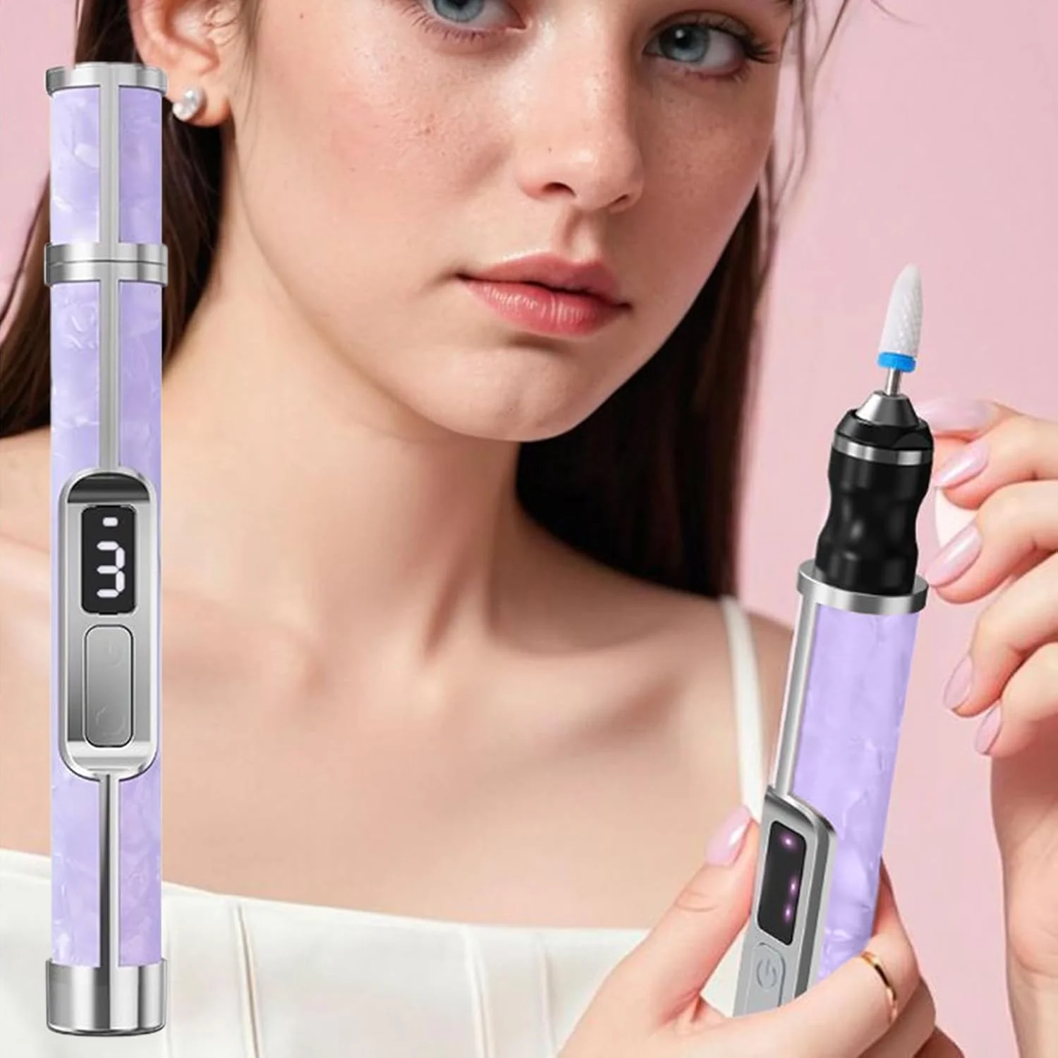 سوهان ناخن برقی | سوهان ناخن ضخیم پا با 3 سرعت | سنگ پای شارژی برای استفاده در منزل، سالن، مسافرت، بانوان، دختران، آقایان و افراد مبتدی سوهان ناخن برقی | سوهان ناخن ضخیم پا با 3 سرعت | سنگ پای شارژی برای استفاده در منزل، سالن، مسافرت، بانوان، دختران، آقایان و افراد مبتدی