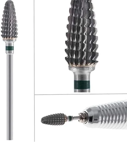 سر سوهان برقی ناخن مخروطی سخت، سر پرداخت فولاد تنگستن ناخن دندانه دار نقره ای (رنگ: نقره ای + سبز) سر سوهان برقی ناخن مخروطی سخت، سر پرداخت فولاد تنگستن ناخن دندانه دار نقره ای (رنگ: نقره ای + سبز)