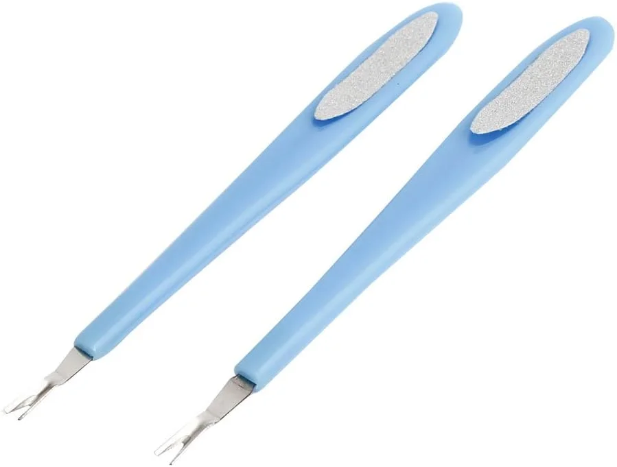 ابزار آرایشی دسته پلاستیکی آبی، از بین برنده پوست های اضافه دور ناخن، سوهان ناخن 2 عددی ابزار آرایشی دسته پلاستیکی آبی، از بین برنده پوست های اضافه دور ناخن، سوهان ناخن 2 عددی