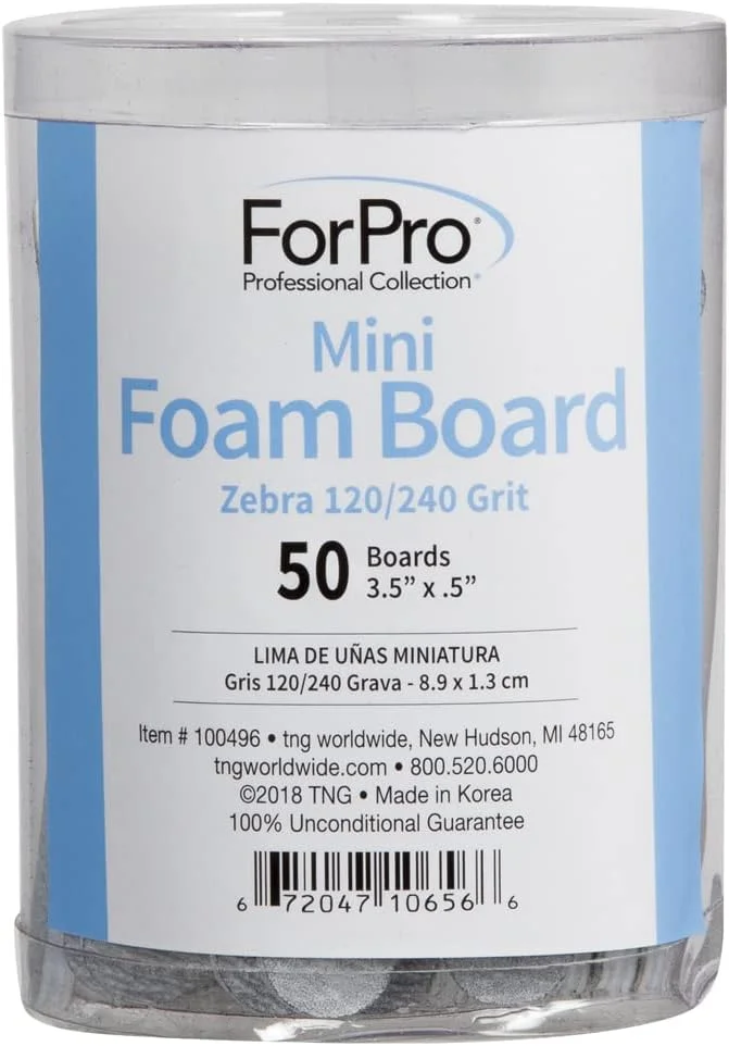 تخته سوهان فومی کوچک دو طرفه فورپرو، درجه زبری 120/240، 9 سانتی متر طول و 1.2 سانتی متر عرض، طرح گورخری، بسته 50 عددی تخته سوهان فومی کوچک دو طرفه فورپرو، درجه زبری 120/240، 9 سانتی متر طول و 1.2 سانتی متر عرض، طرح گورخری، بسته 50 عددی