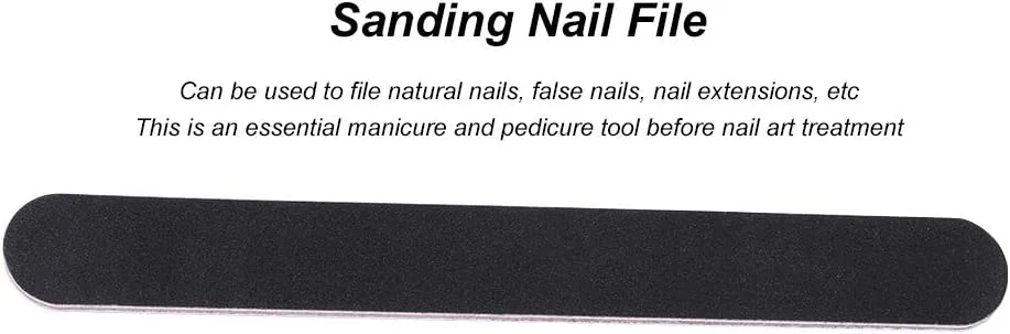 ۵ عدد سوهان ناخن مشکی حرفه ای مستقیم دو طرفه سر گرد ابزار هنری ناخن سالن برای ناخن های طبیعی، ناخن های مصنوعی و اکستنشن ناخن ۱۷.۸ x ۲ x ۰.۵ سانتی متر ۵ عدد سوهان ناخن مشکی حرفه ای مستقیم دو طرفه سر گرد ابزار هنری ناخن سالن برای ناخن های طبیعی، ناخن های مصنوعی و اکستنشن ناخن ۱۷.۸ x ۲ x ۰.۵ سانتی متر