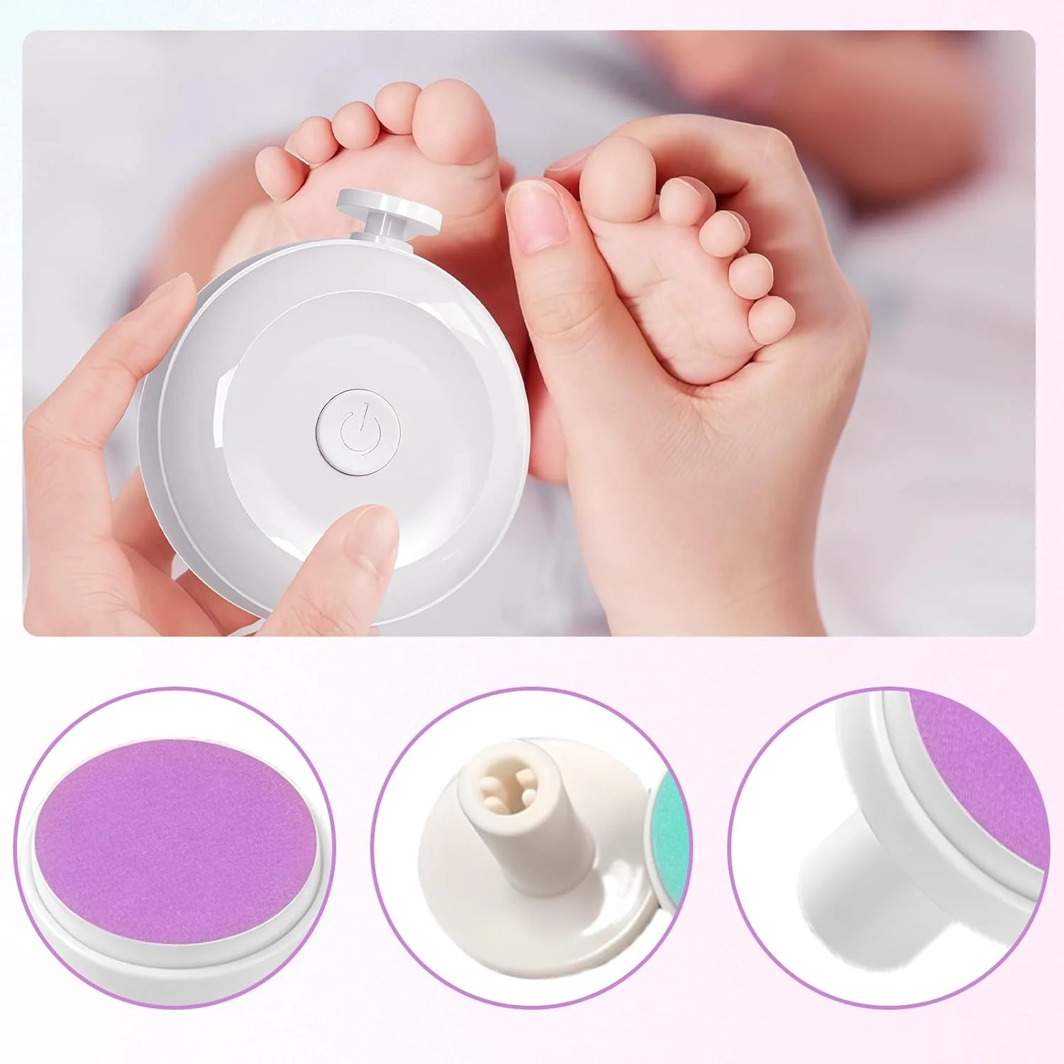 ۱۲ عدد پد سوهان ناخن کودک، پد جایگزین سوهان ناخن برقی کودک، سری پولیش و ساییدن ناخن، سری یدکی سوهان ناخن کودک مناسب برای کودکان ۱۲ ماهه و بالاتر