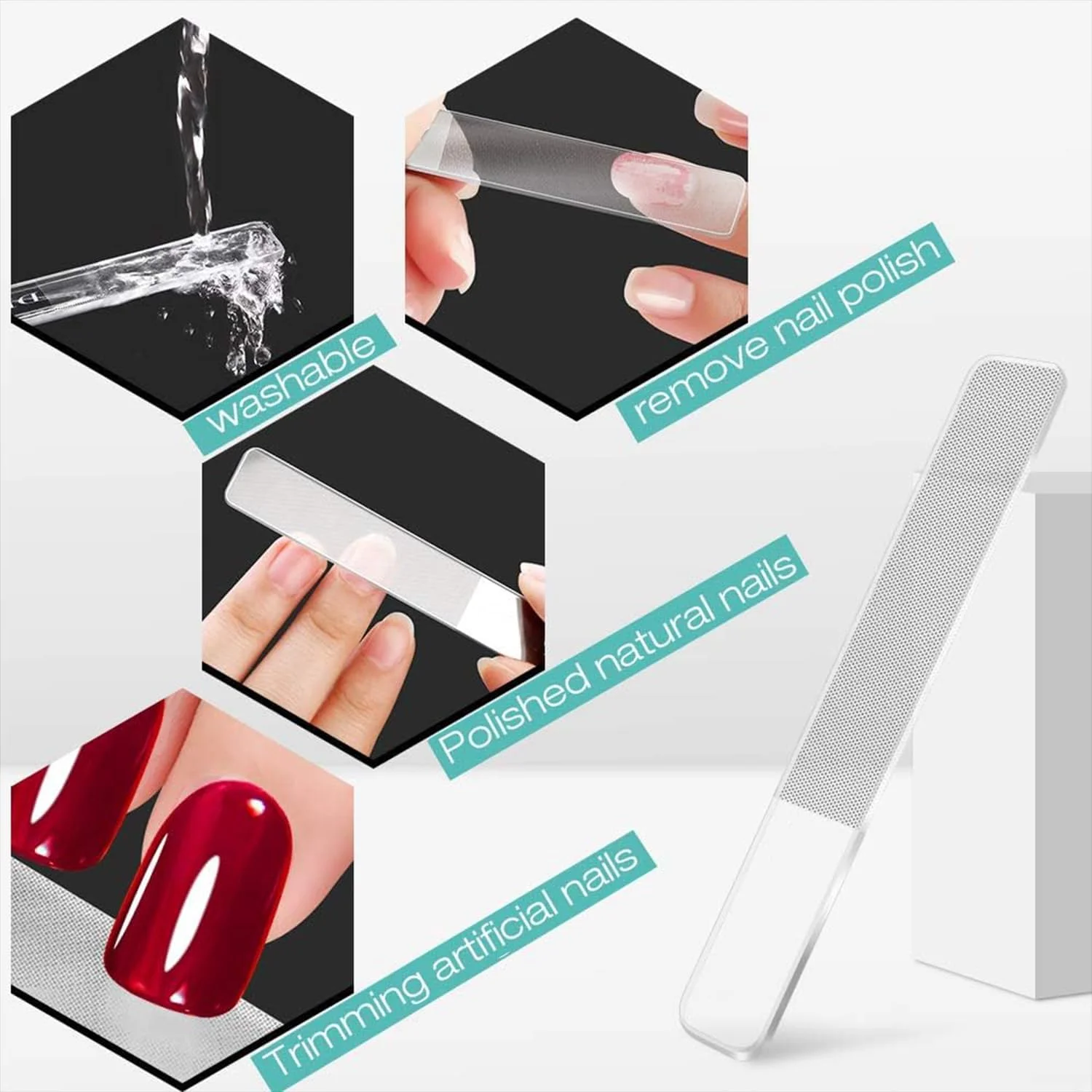 ست سوهان ناخن شیشه ای کریستالی YUNYU - بسته 3 عددی سوهان ناخن شیشه ای حرفه ای با جعبه نگهداری، 3 سر مختلف برای ناخن های طبیعی و مصنوعی، ابزار مانیکور پدیکور، سوهان ناخن بادوام ست سوهان ناخن شیشه ای کریستالی YUNYU - بسته 3 عددی سوهان ناخن شیشه ای حرفه ای با جعبه نگهداری، 3 سر مختلف برای ناخن های طبیعی و مصنوعی، ابزار مانیکور پدیکور، سوهان ناخن بادوام