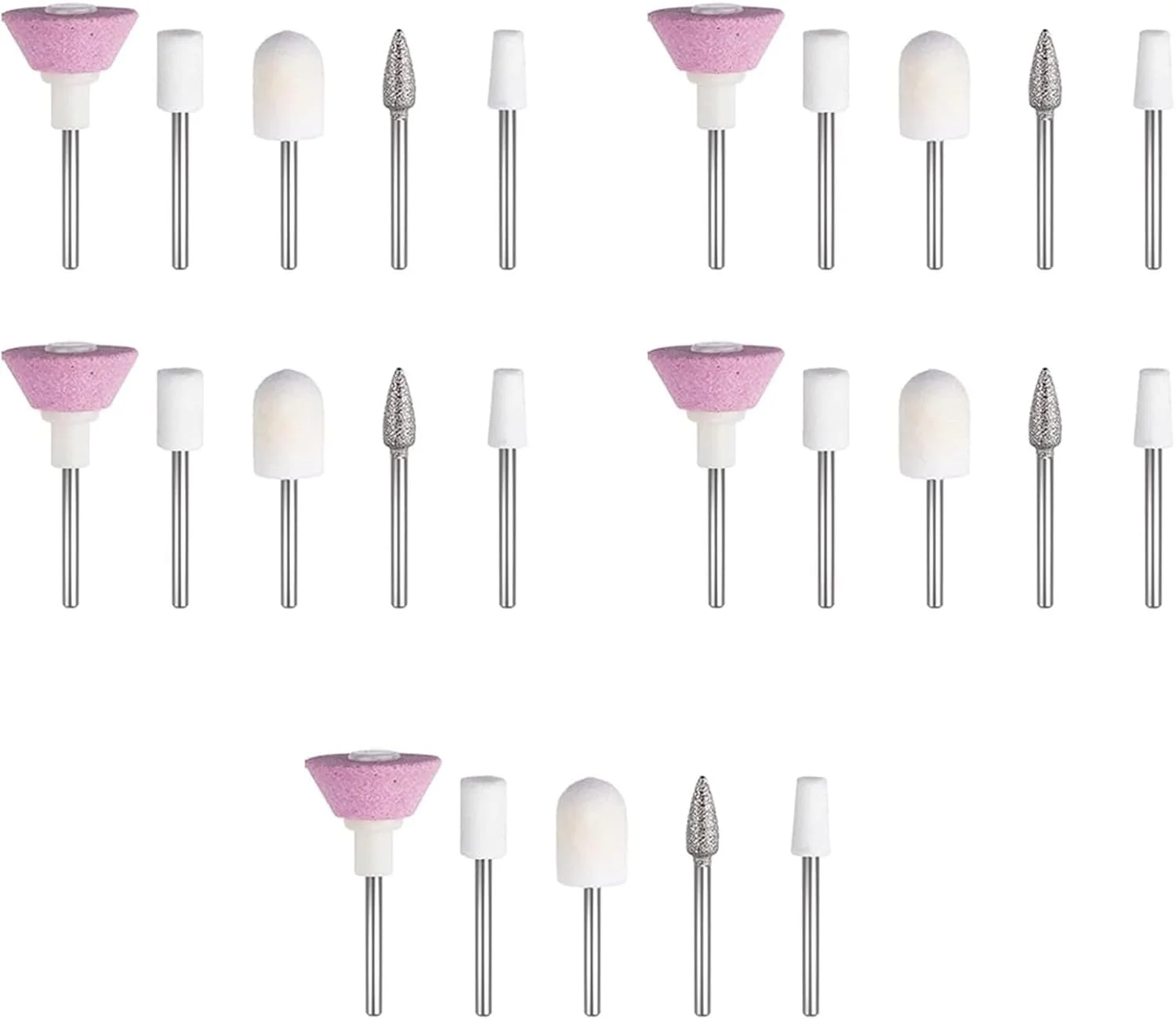 مجموعه 20 عددی سری یدکی سوهان ناخن، ست مته های سوهان برقی ناخن برای پرداخت، مانیکور الکترونیکی سالنی، سوهان ناخن حرفه ای، سری های از بین برنده کوتیکول، ابزار مانیکور و پدیکور