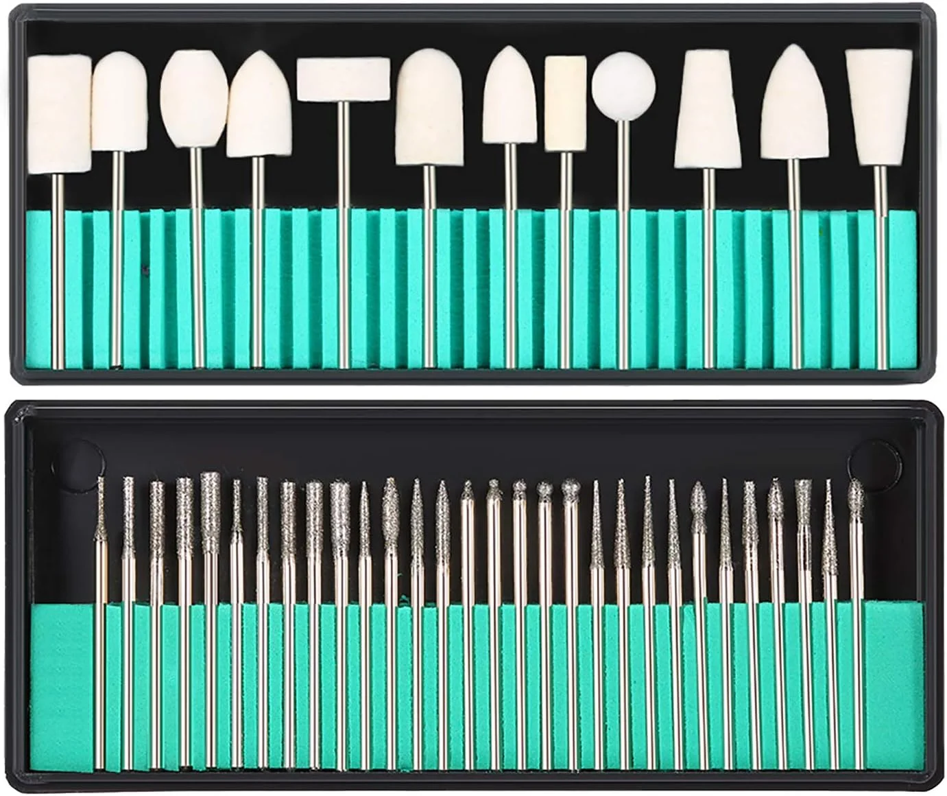 ست سر سوهان ناخن، ایروومی 30 عدد سر سوهان + 13 عدد ست سر سوهان پشمی سایز 3/32 اینچ مناسب دستگاه مانیکور پدیکور، ابزار پولیش و از بین بردن پوست مرده ست سر سوهان ناخن، ایروومی 30 عدد سر سوهان + 13 عدد ست سر سوهان پشمی سایز 3/32 اینچ مناسب دستگاه مانیکور پدیکور، ابزار پولیش و از بین بردن پوست مرده