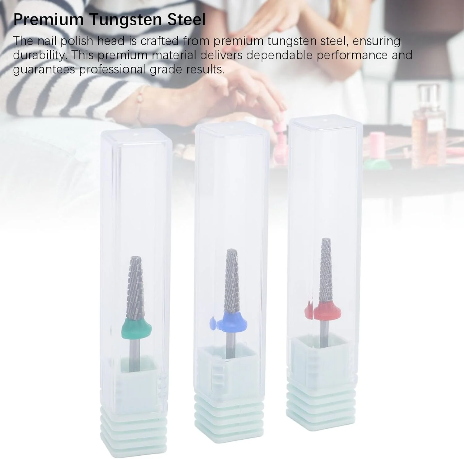 ست ۳ عددی سر سوهان ناخن تنگستن استیل - سری های حرفه ای سنگ زنی مانیکور برای تمرینات برقی ناخن ست ۳ عددی سر سوهان ناخن تنگستن استیل - سری های حرفه ای سنگ زنی مانیکور برای تمرینات برقی ناخن