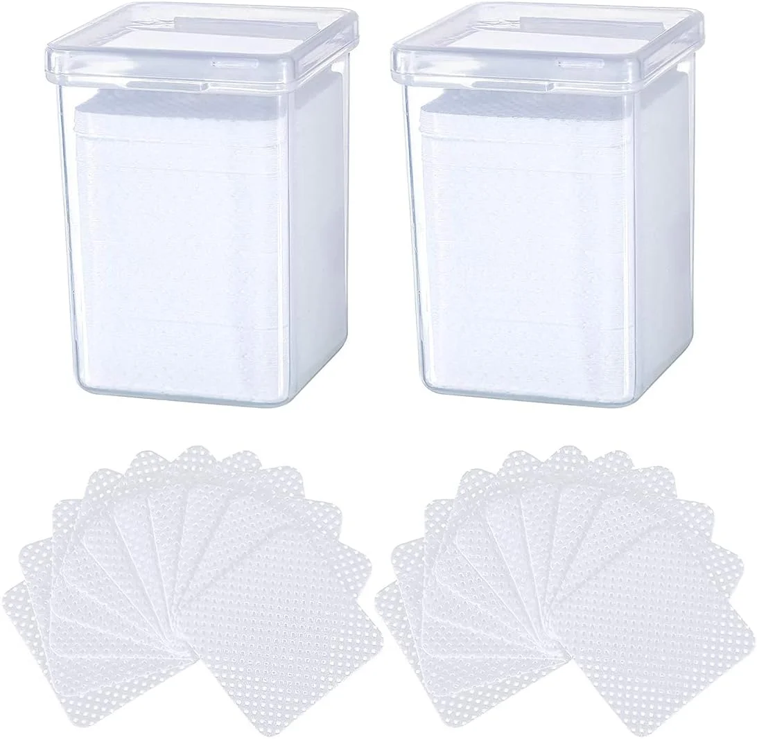 دستمال مرطوب پاک کننده چسب اکستنشن مژه SYOSI، 400 عدد، پارچه غیر بافته برای پاک کردن چسب مژه و لاک ناخن، ابزار ضروری برای متخصصان زیبایی