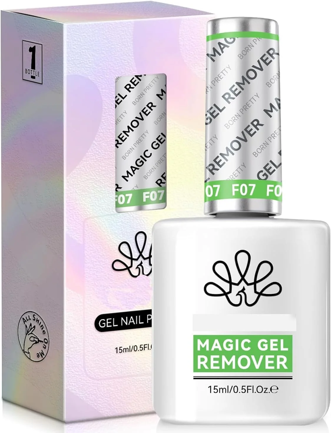 لاک پاک کن ژلی جادویی، لاک پاک کن سریع الاثر بدون فویل KASTWAVE با فرمول ملایم، پاک کردن آسان و تمیز در 3-5 دقیقه برای استفاده در سالن و منزل