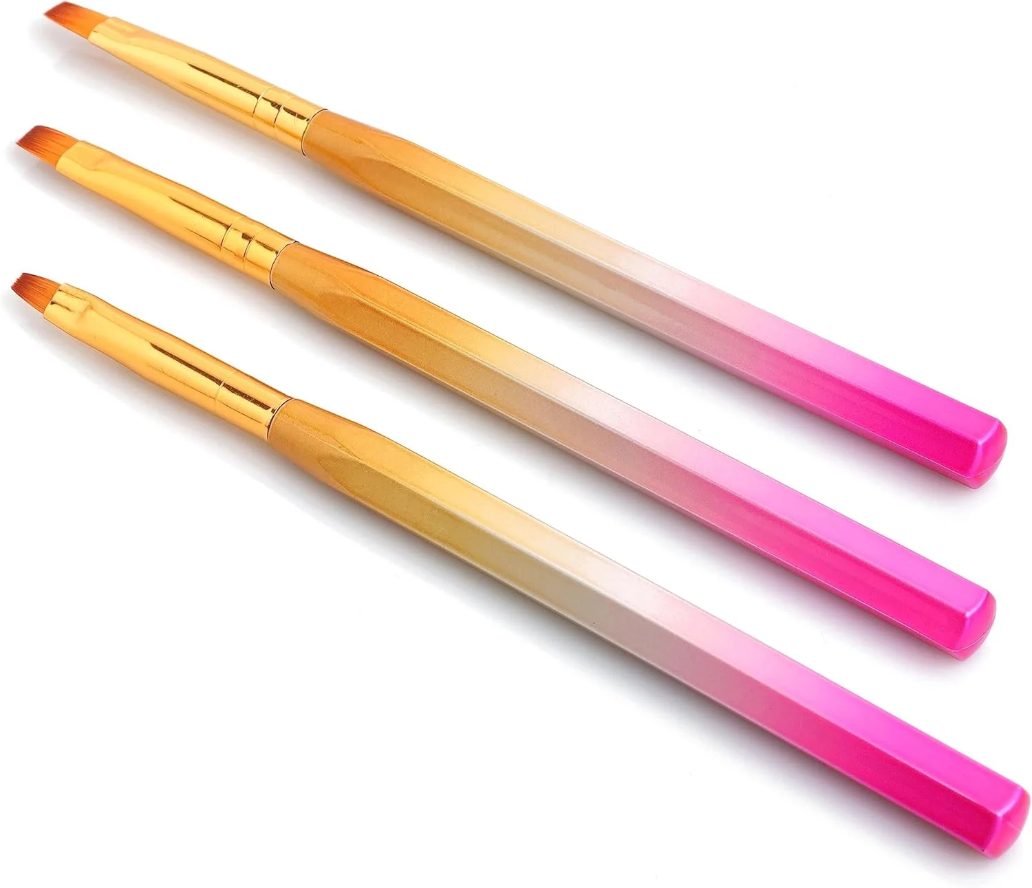 قلم طراحی ناخن گرادینت حرفه ای GLOBAL FASHION با برس تخت و ظریف - ایجاد ناخن های گرادینت خیره کننده در خانه - | (ست)