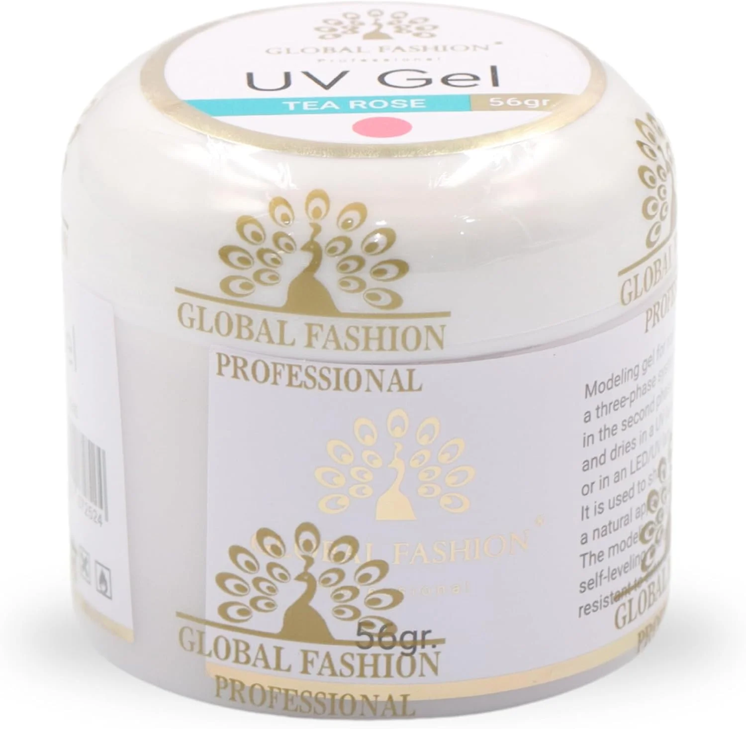 ژل یو وی حرفه ای گلوبال فشن برای کاشت ناخن | (Tea Rose 56g)