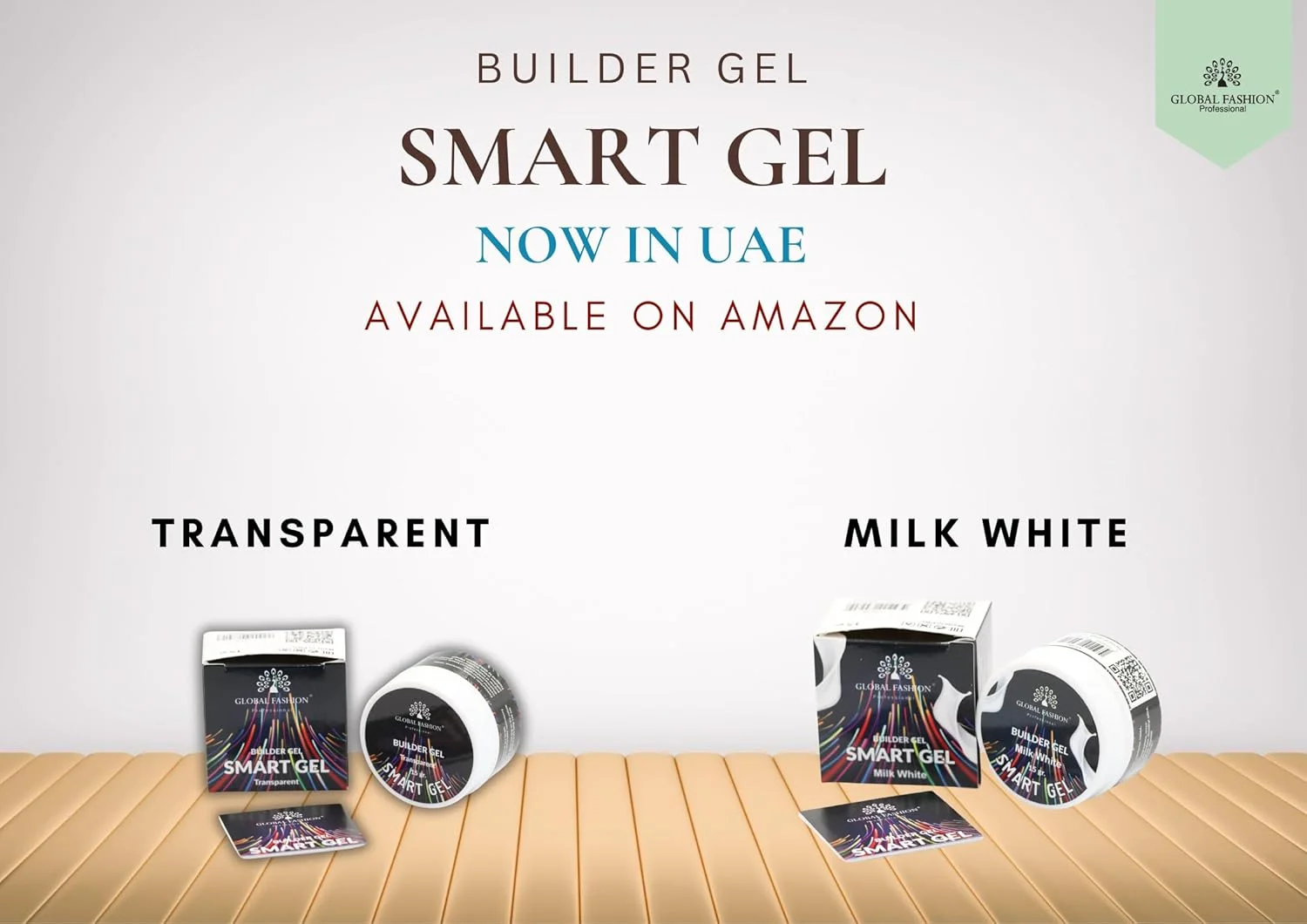 ژل بیلدر دو فاز حرفه ای گلوبال فشن برای مدلینگ ناخن، 15 گرم | (شفاف)