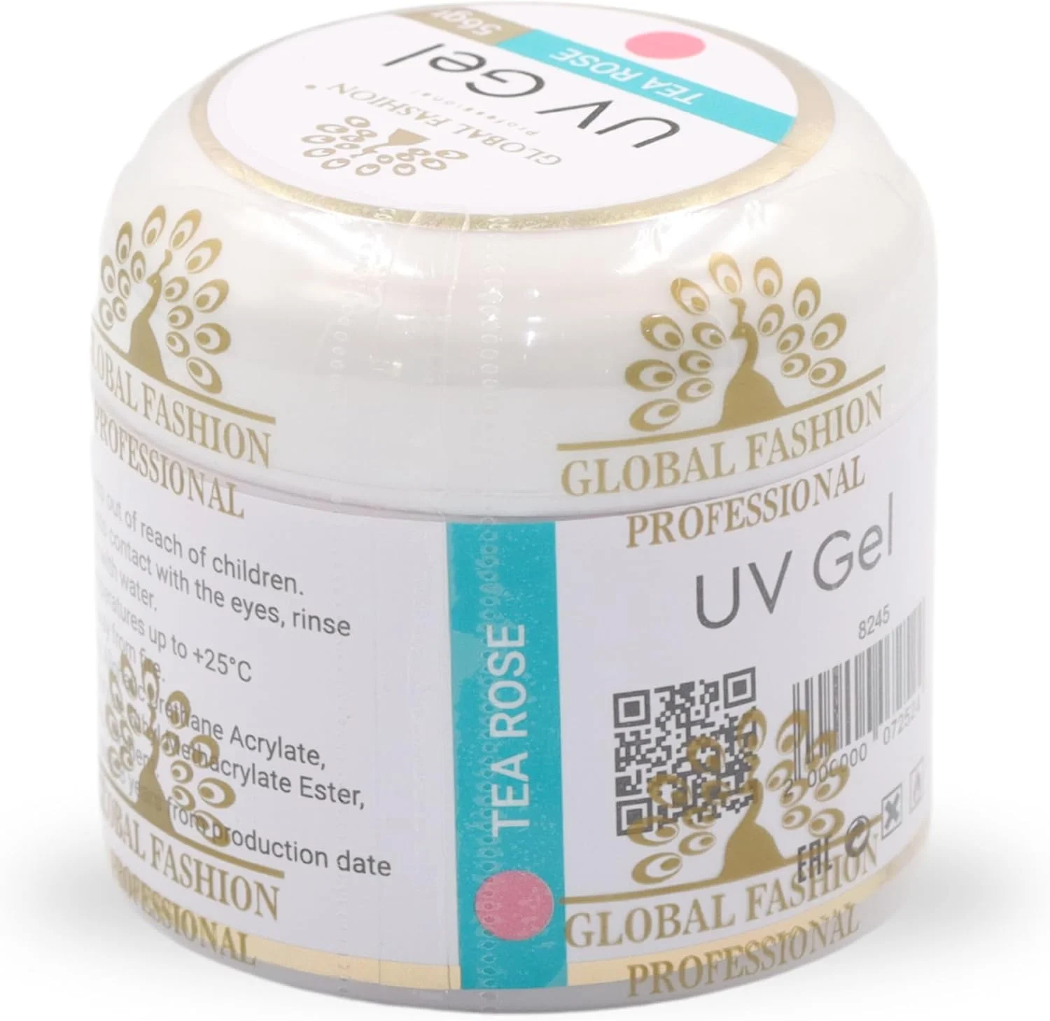 ژل یو وی حرفه ای گلوبال فشن برای کاشت ناخن | (Tea Rose 56g)