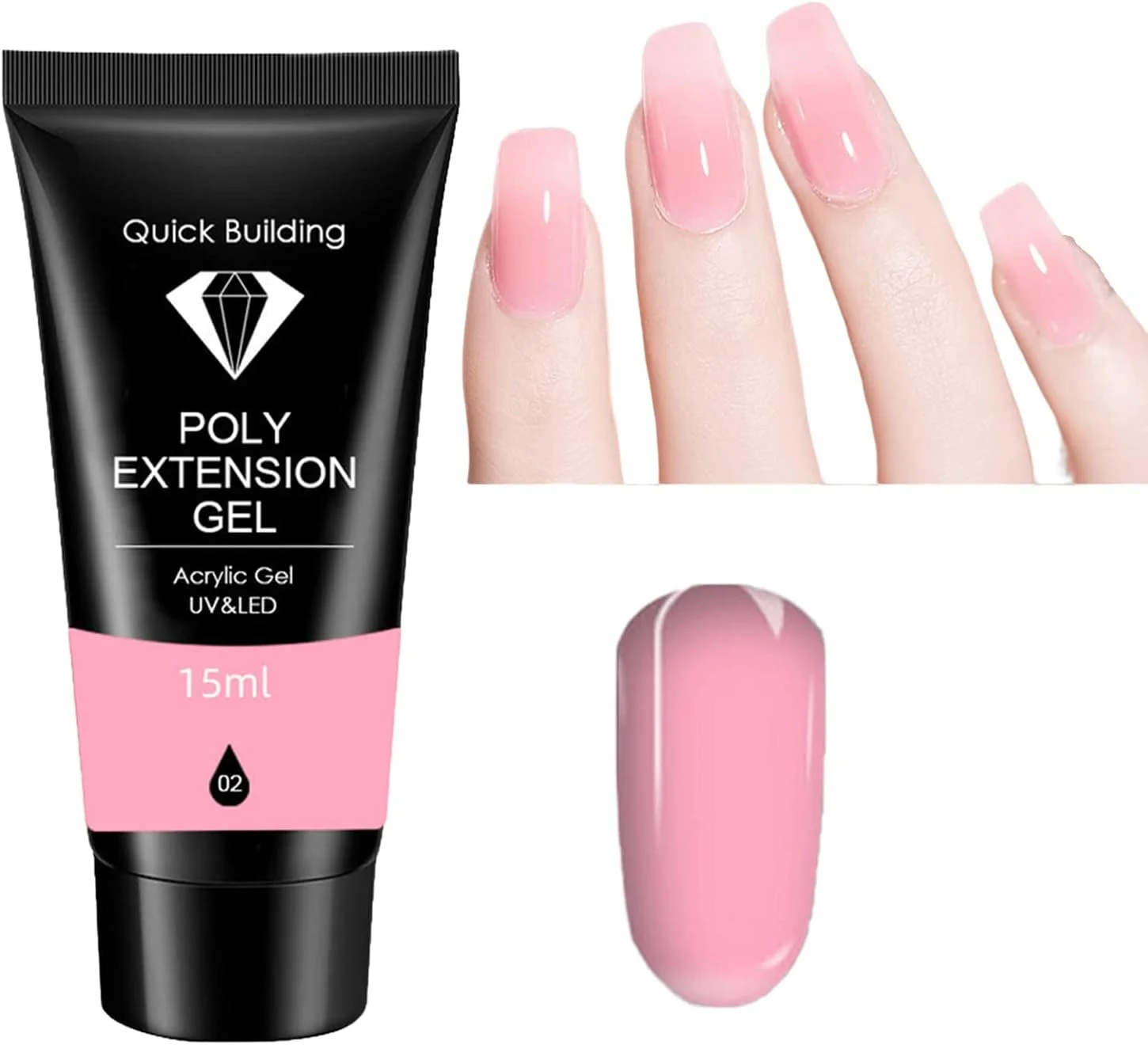 ژل تقویت کننده و کاشت ناخن، ژل پلی بیلدر کاشت ناخن 15 میلی لیتری، ژل لاک ناخن UV/LED برای تقویت کننده و سخت کننده ناخن، ژل سخت برای ناخن ها برای سالن های ناخن و مبتدیان (صورتی کالباسی) ژل تقویت کننده و کاشت ناخن، ژل پلی بیلدر کاشت ناخن 15 میلی لیتری، ژل لاک ناخن UV/LED برای تقویت کننده و سخت کننده ناخن، ژل سخت برای ناخن ها برای سالن های ناخن و مبتدیان (صورتی کالباسی)