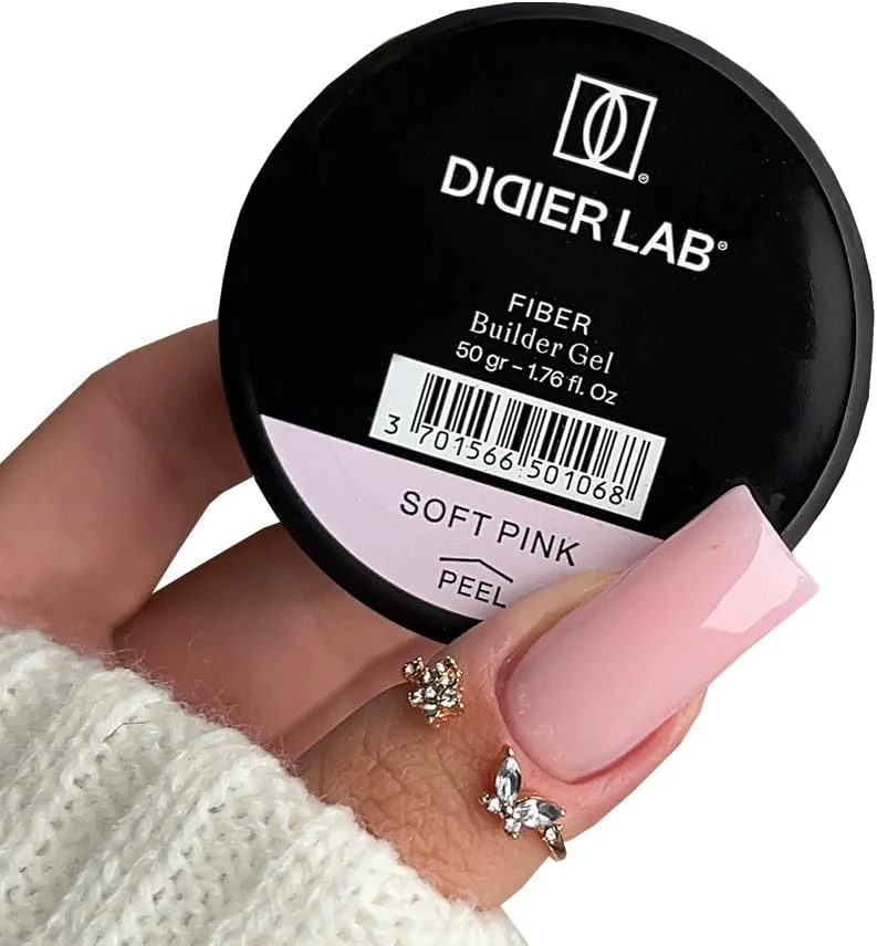 ژل بیلدر فیبر DIDIER LAB، صورتی ملایم - ژل بیلدر خود تراز کننده و بدون HEMA برای ناخن های ژلی - ژل ناخن فایبرگلاس LED UV فوق العاده قوی برای ترمیم، بازسازی و اکستنشن ناخن - 50 گرم ژل بیلدر فیبر DIDIER LAB، صورتی ملایم - ژل بیلدر خود تراز کننده و بدون HEMA برای ناخن های ژلی - ژل ناخن فایبرگلاس LED UV فوق العاده قوی برای ترمیم، بازسازی و اکستنشن ناخن - 50 گرم