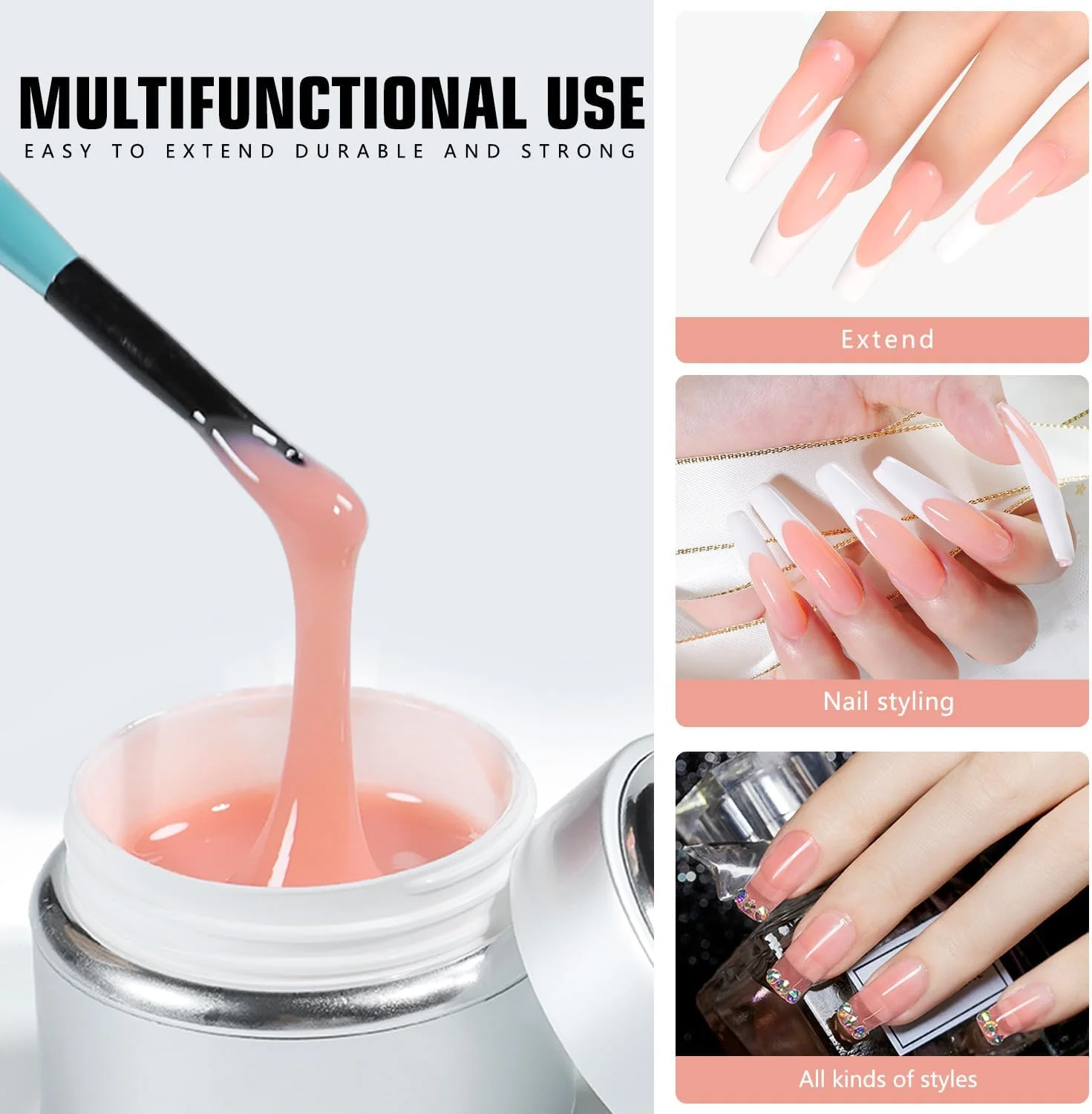 ژل بیلدر بیوتیلاکس، مناسب برای طراحی ناخن فرنچ نیمه دائم، ژل سخت، ژل اکستنشن خود تراز شونده، ژل لاک ناخن UV، با دوام و شکل دهی آسان، 50 گرم (BHB50-04) ژل بیلدر بیوتیلاکس، مناسب برای طراحی ناخن فرنچ نیمه دائم، ژل سخت، ژل اکستنشن خود تراز شونده، ژل لاک ناخن UV، با دوام و شکل دهی آسان، 50 گرم (BHB50-04)