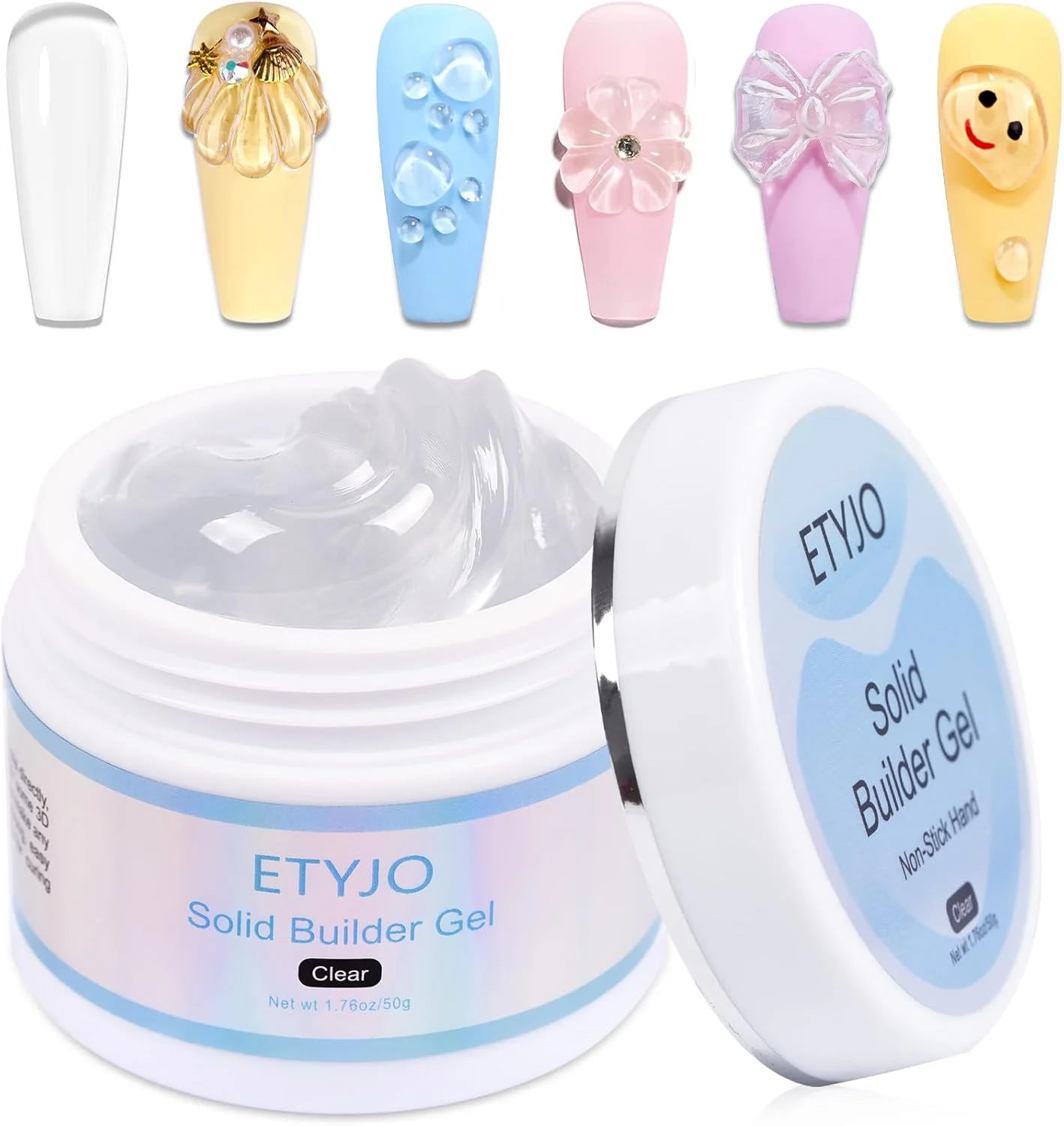ژل بیلدر جامد ناخن، ظرفیت بزرگ 50 گرم، ژل طراحی سه بعدی غیر چسبنده شفاف برای طراحی ناخن، اکستنشن ناخن دستی، ژل سخت برای سالن ناخن، UV، استفاده خانگی ژل بیلدر جامد ناخن، ظرفیت بزرگ 50 گرم، ژل طراحی سه بعدی غیر چسبنده شفاف برای طراحی ناخن، اکستنشن ناخن دستی، ژل سخت برای سالن ناخن، UV، استفاده خانگی