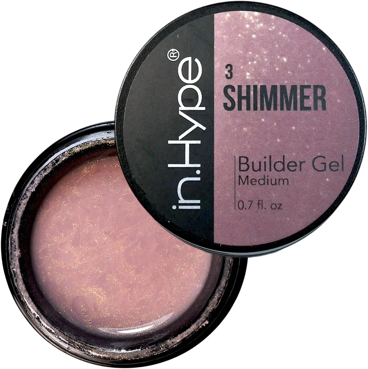 ژل بیلدر کاموفلاژ سخت IN.HYPE UV/LED برای کاشت/تقویت ناخن (شیمر نود)