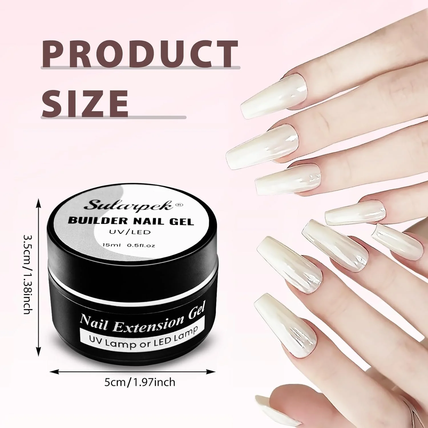 لاک ژل ناخن 15 میلی لیتری، لاک ژل UV، ژل بیلدر برای ناخن های ژلی، ژل اکریلیک برای ترمیم ناخن، تقویت کننده و افزایش طول برای سالن ناخن (سفید شیری) لاک ژل ناخن 15 میلی لیتری، لاک ژل UV، ژل بیلدر برای ناخن های ژلی، ژل اکریلیک برای ترمیم ناخن، تقویت کننده و افزایش طول برای سالن ناخن (سفید شیری)