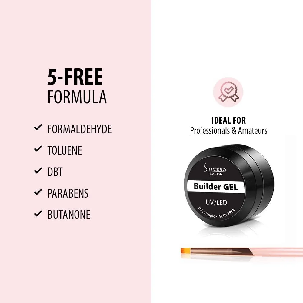 ژل بیلدر ناخن SINCERO SALON - شفاف - بدون TPO - ژل UV برای اکستنشن و مدلینگ ناخن - ژل ناخن هنری - ژل آکریلیک برای ناخن - ژل سیلینگ برای ناخن - 15 میلی لیتر ژل بیلدر ناخن SINCERO SALON - شفاف - بدون TPO - ژل UV برای اکستنشن و مدلینگ ناخن - ژل ناخن هنری - ژل آکریلیک برای ناخن - ژل سیلینگ برای ناخن - 15 میلی لیتر